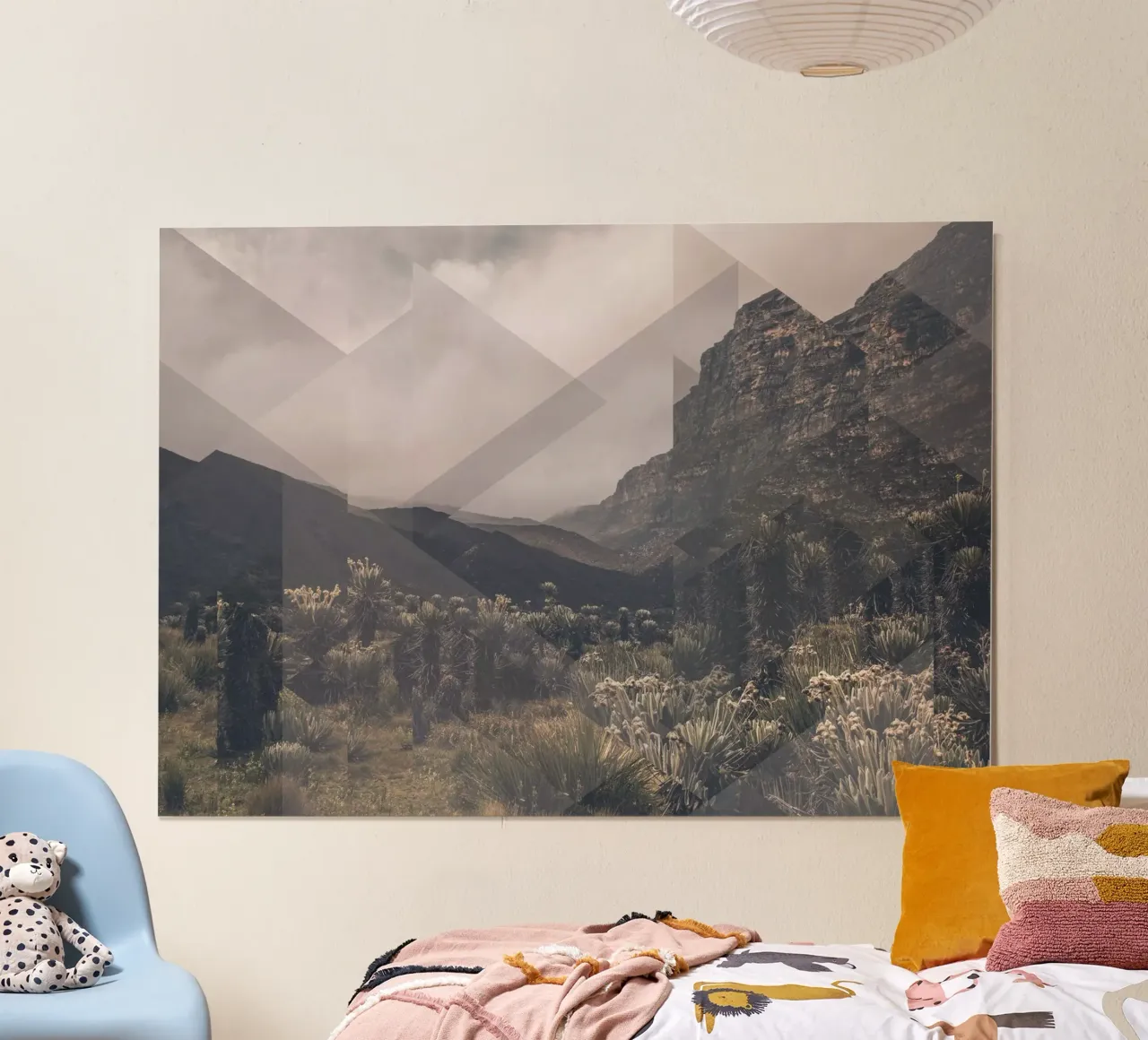Mania Landscapes Scattered 1 Huancayo (Peru) poster con telaio in plastica da Mania Print Collection