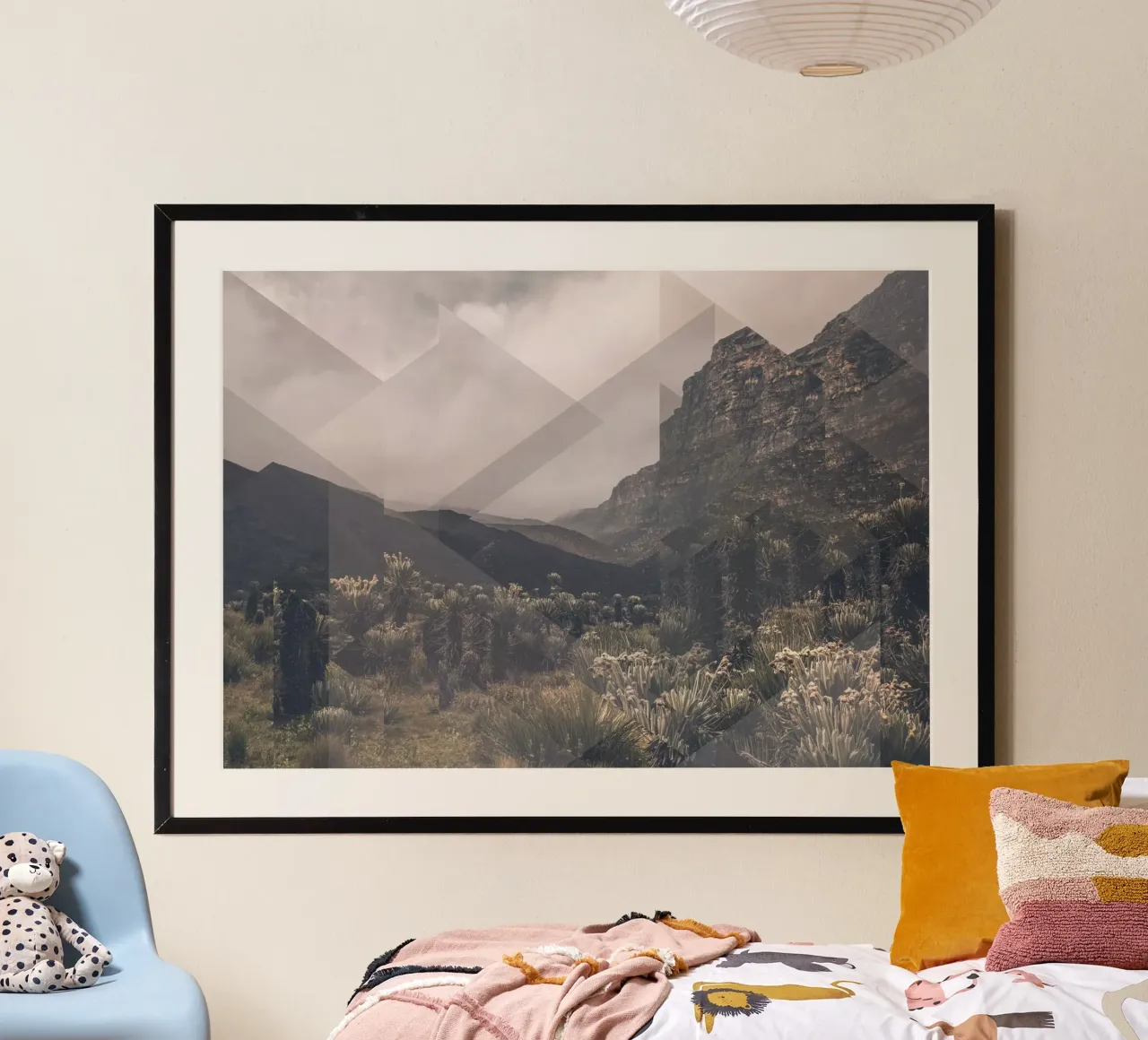 Mania Landscapes Scattered 1 Huancayo (Peru) poster con telaio in plastica da Mania Print Collection