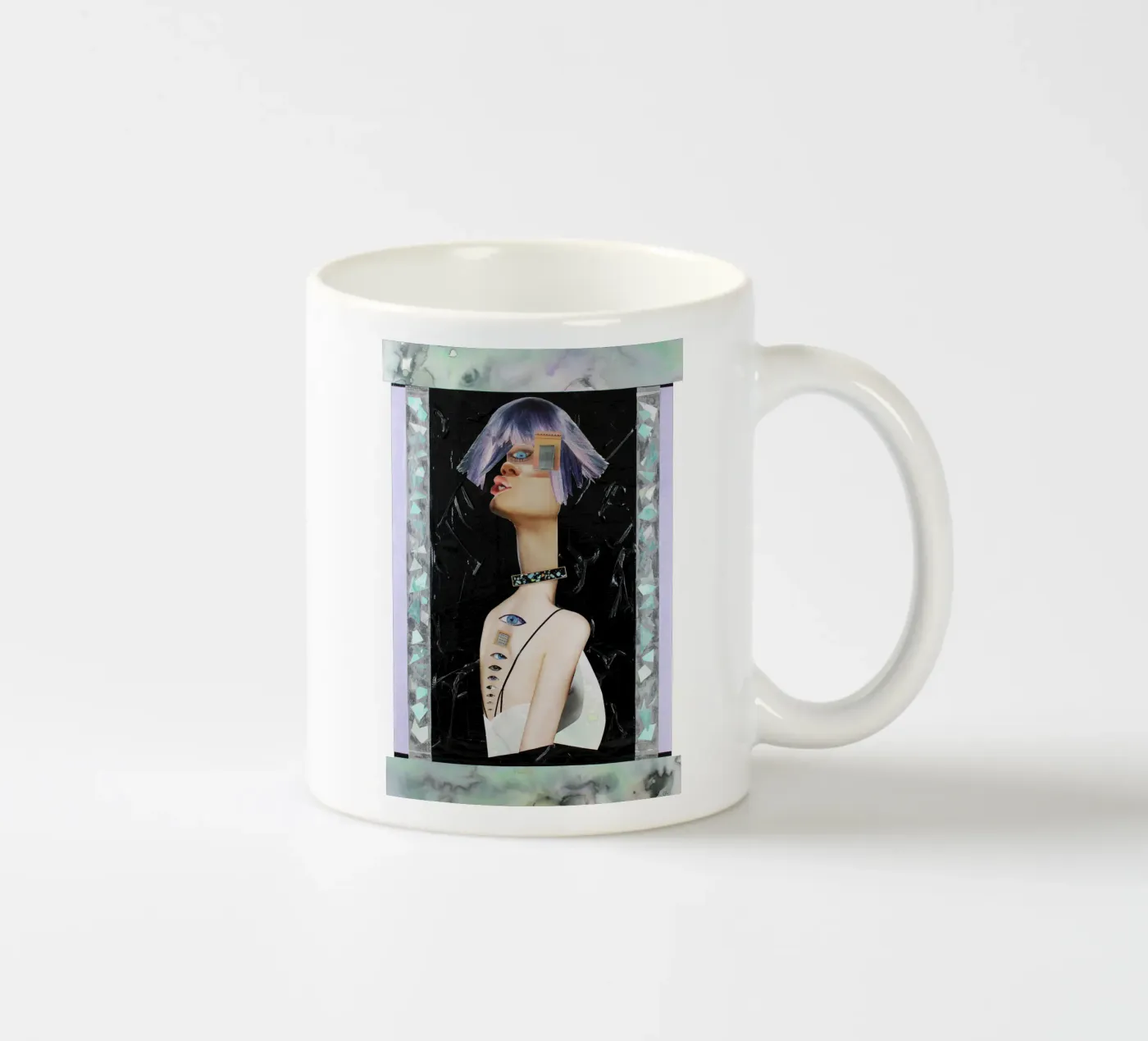 Knock Knock ceramic mug by Paperheartmixx