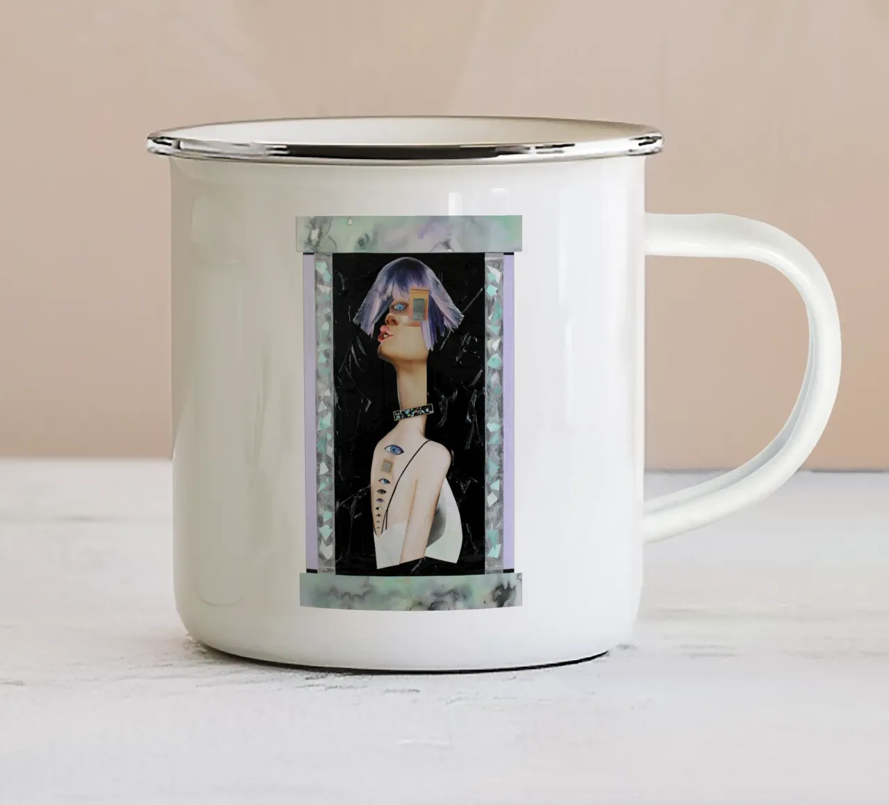 Knock Knock tazza in smalto da Paperheartmixx