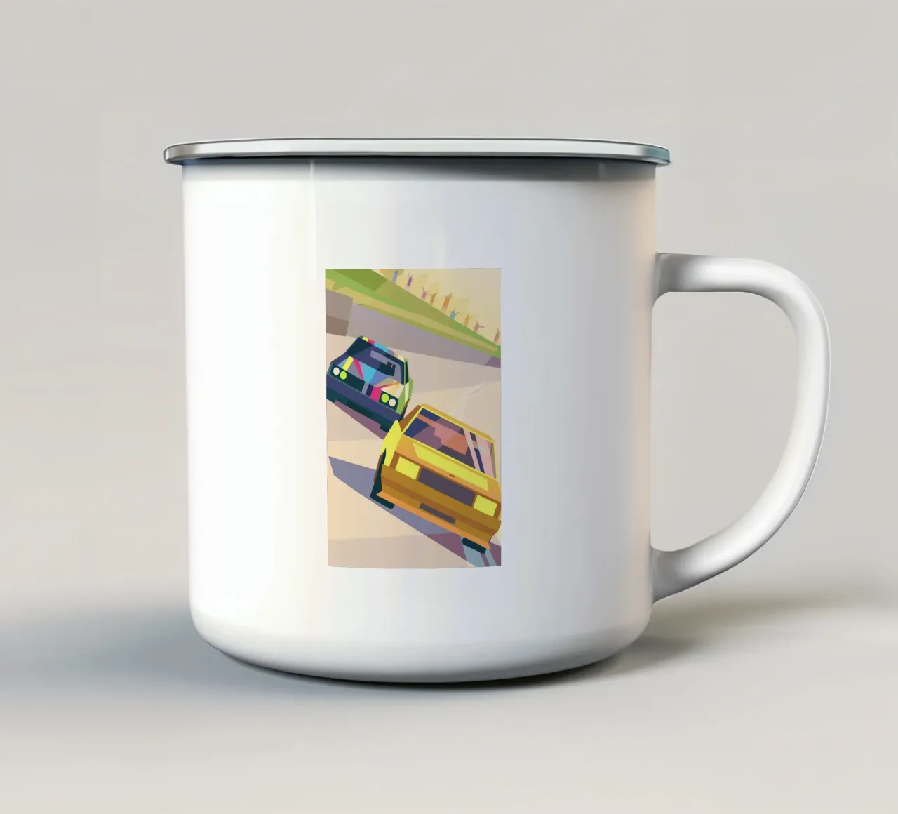 Auto da corsa tazza in smalto da POLYGON SPECIAL