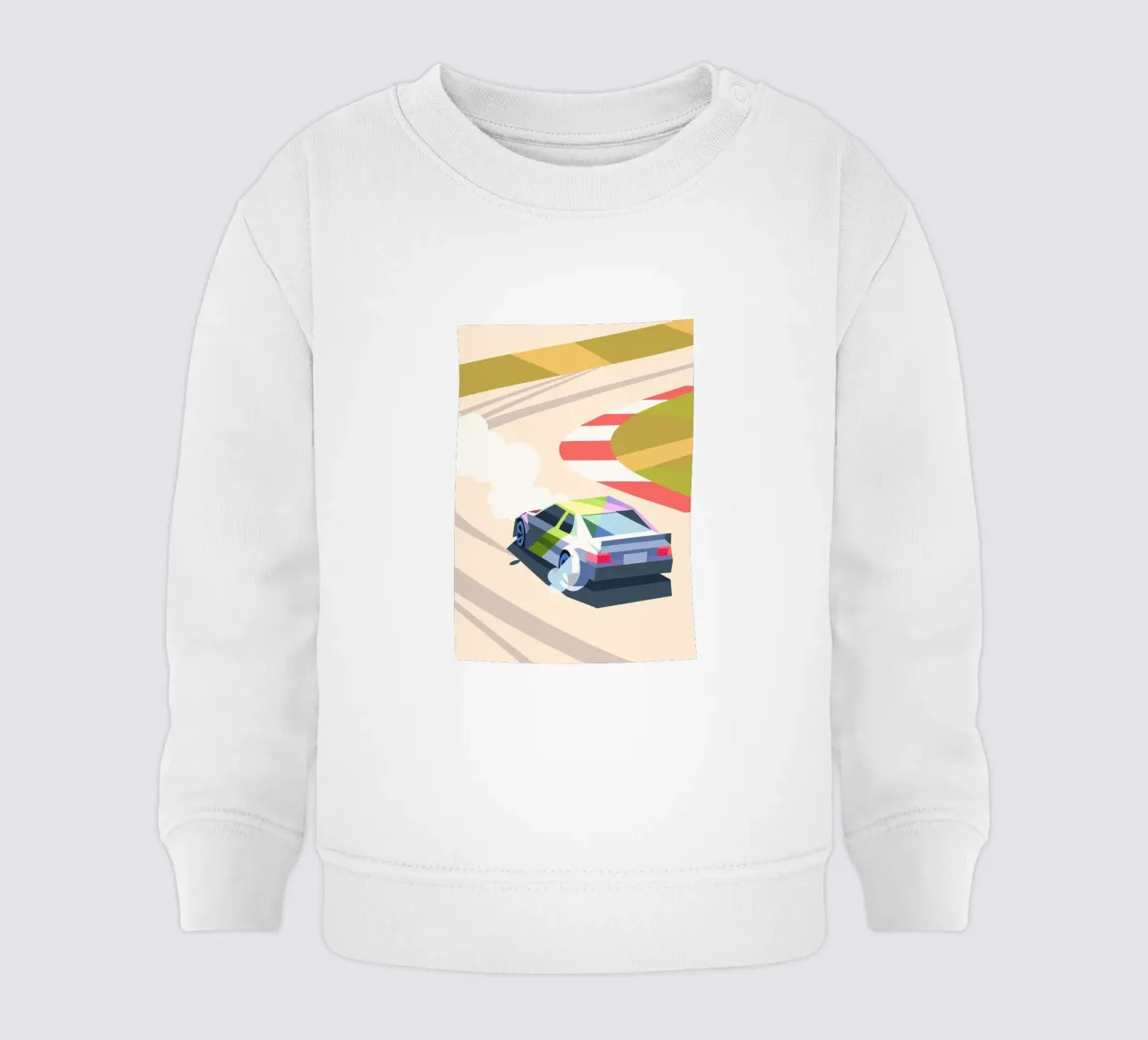 Drifting Car baby sweatshirt by POLYGON SPECIAL