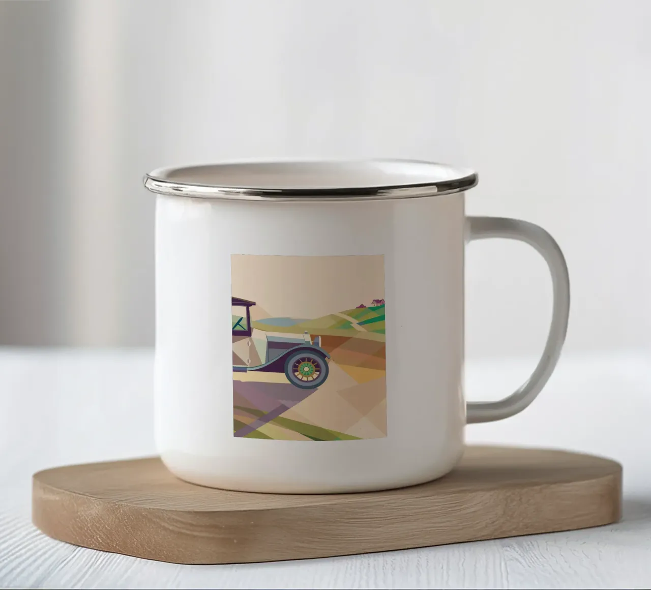 Auto d'epoca tazza in smalto da POLYGON SPECIAL