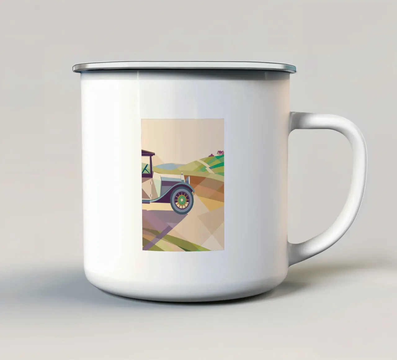 Auto d'epoca tazza in smalto da POLYGON SPECIAL