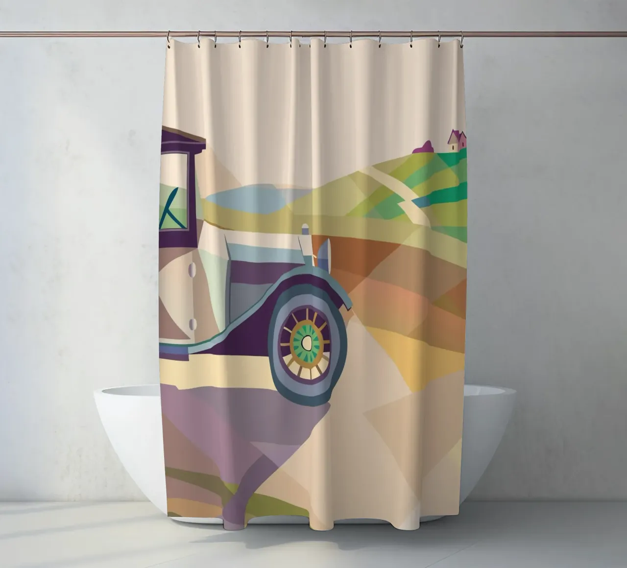 Oldtimer Duschvorhang von POLYGON SPECIAL