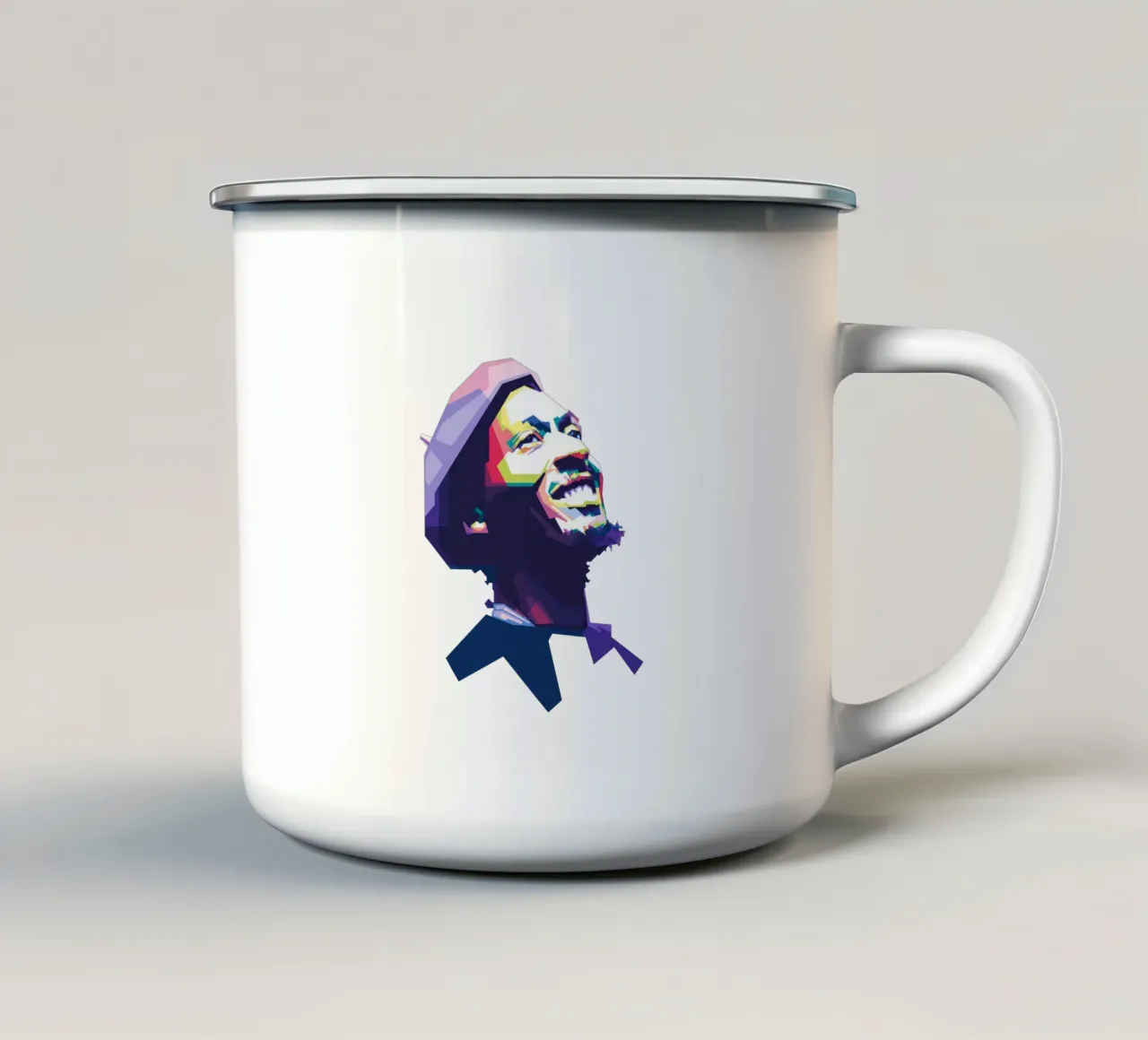 Jimmy Cliff WPAP emaille mok van Alkahfsmart