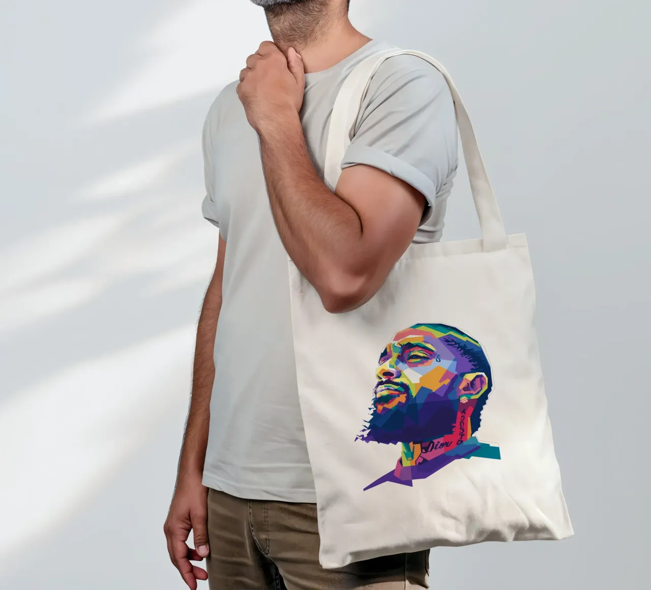 Nipsey Hussle WPAP fanart borsa in juta da Alkahfsmart