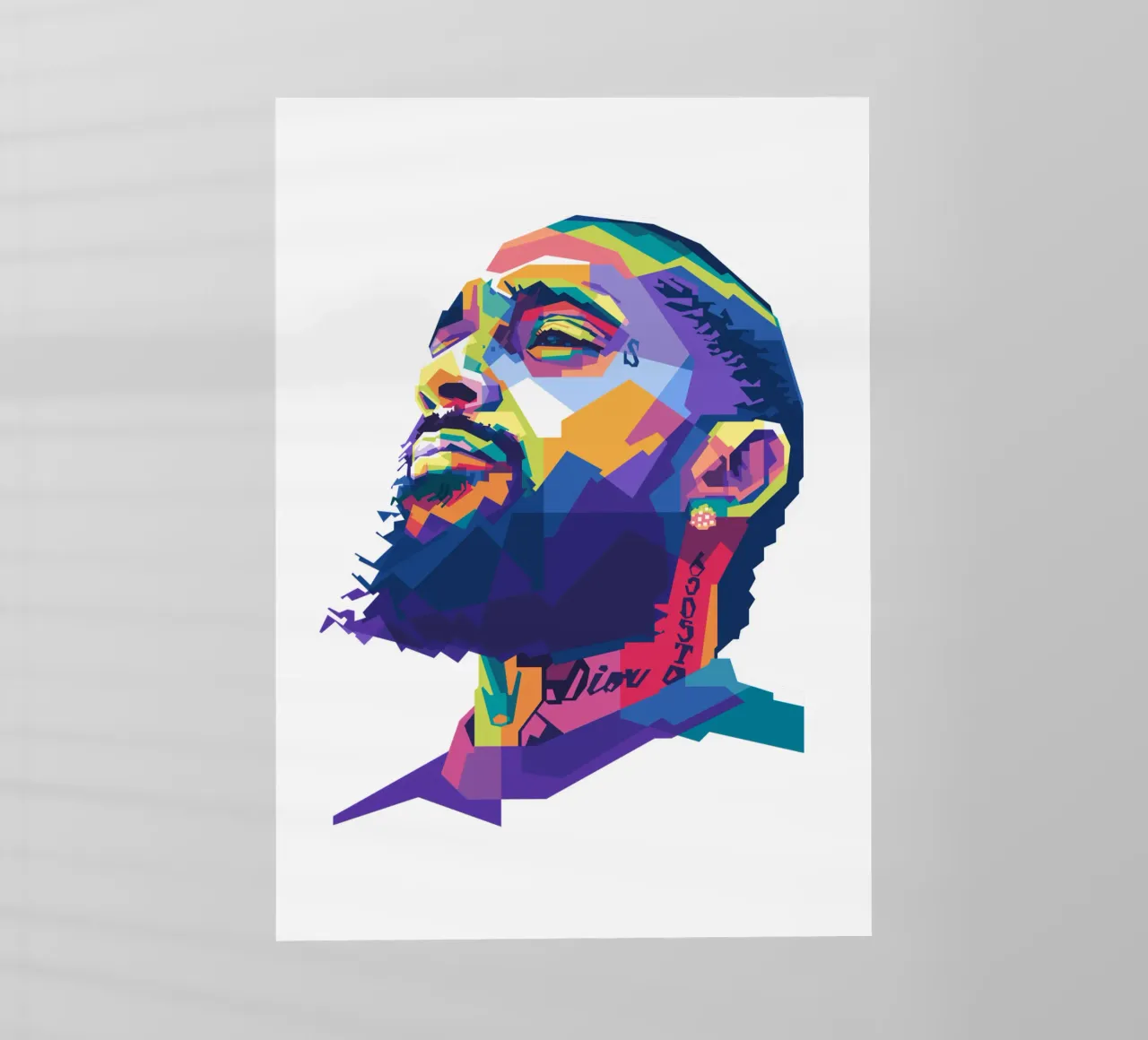 Nipsey Hussle WPAP fanart pellicola backlit da Alkahfsmart
