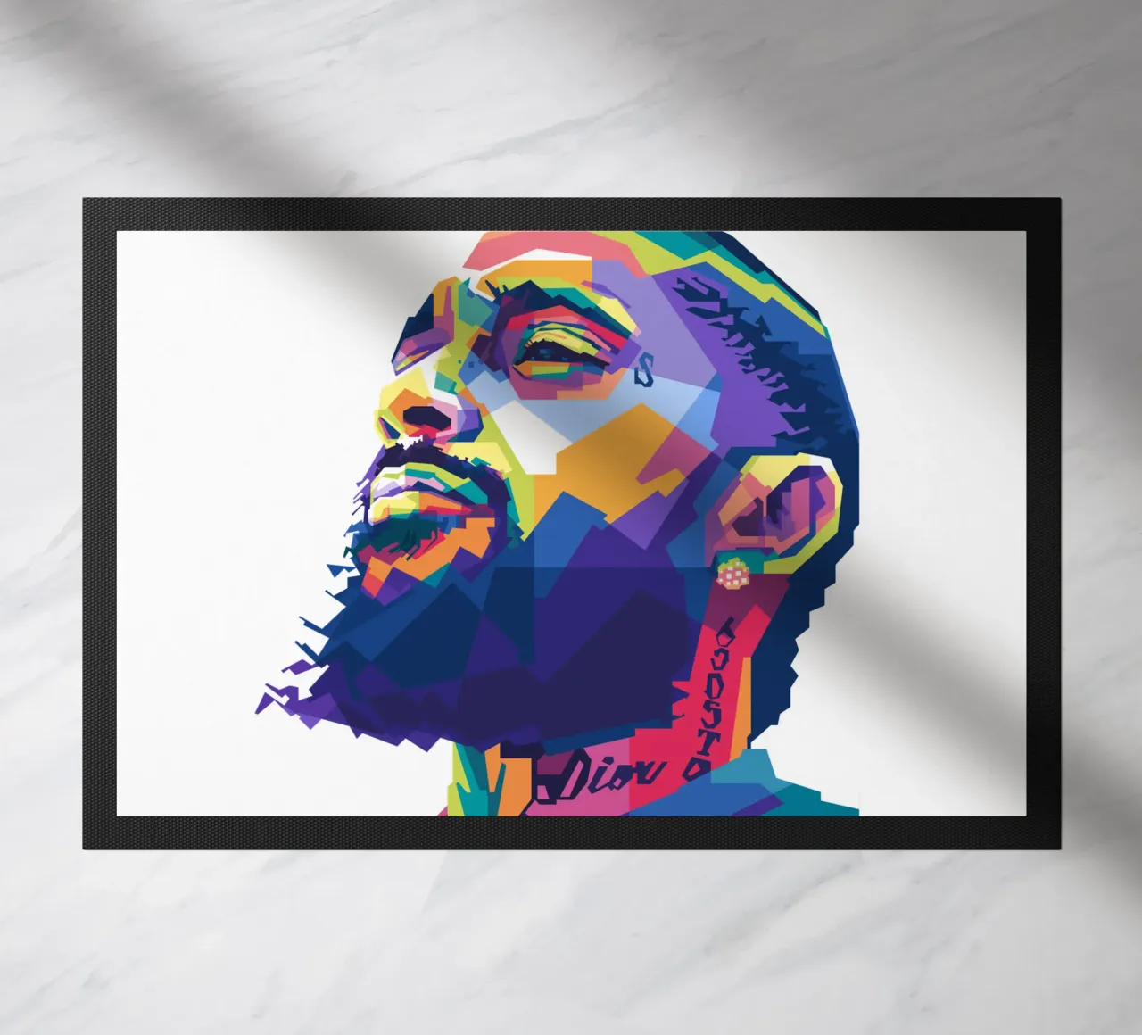 Nipsey Hussle WPAP Fanart Fußmatte von Alkahfsmart