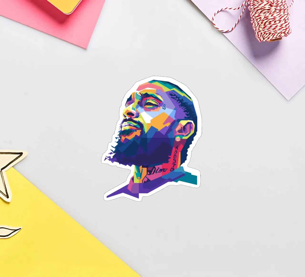 Nipsey Hussle WPAP fanart adesivo da Alkahfsmart