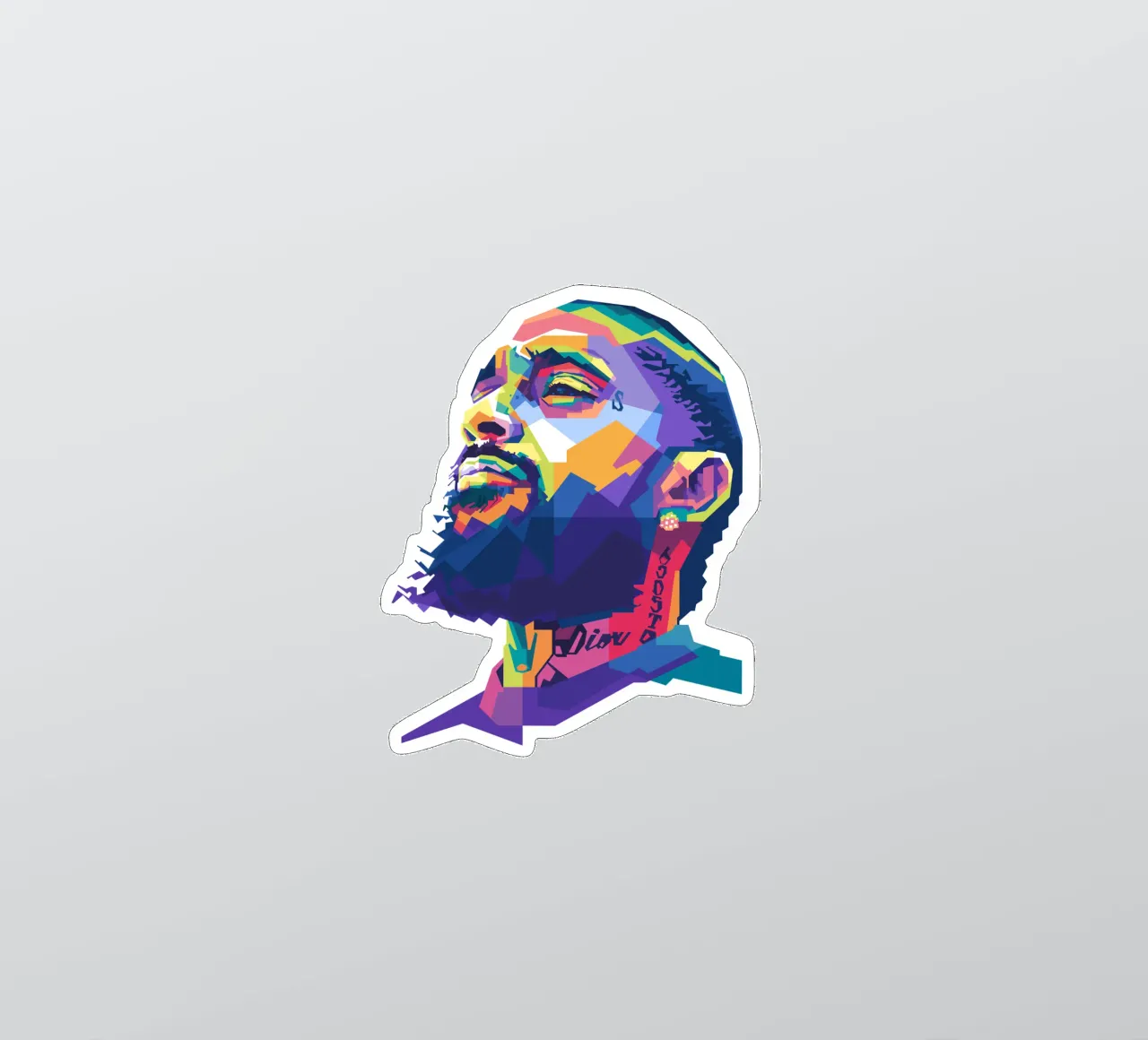 Nipsey Hussle WPAP fanart adesivo da Alkahfsmart