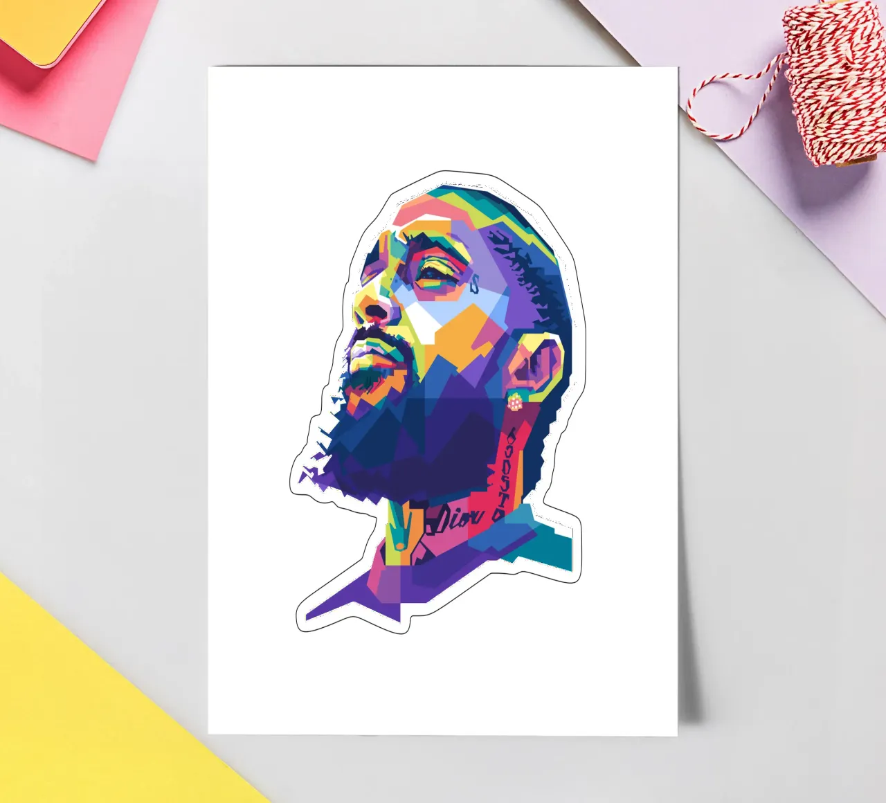 Nipsey Hussle WPAP Fanart Stickerbogen von Alkahfsmart