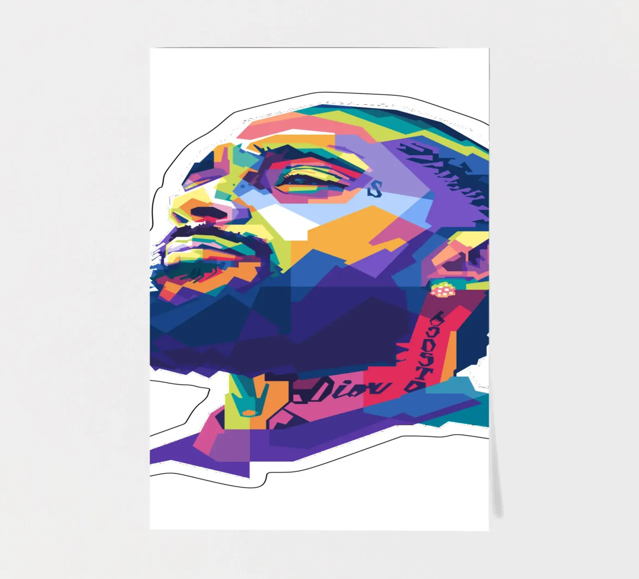 Nipsey Hussle WPAP Fanart Stickerbogen von Alkahfsmart