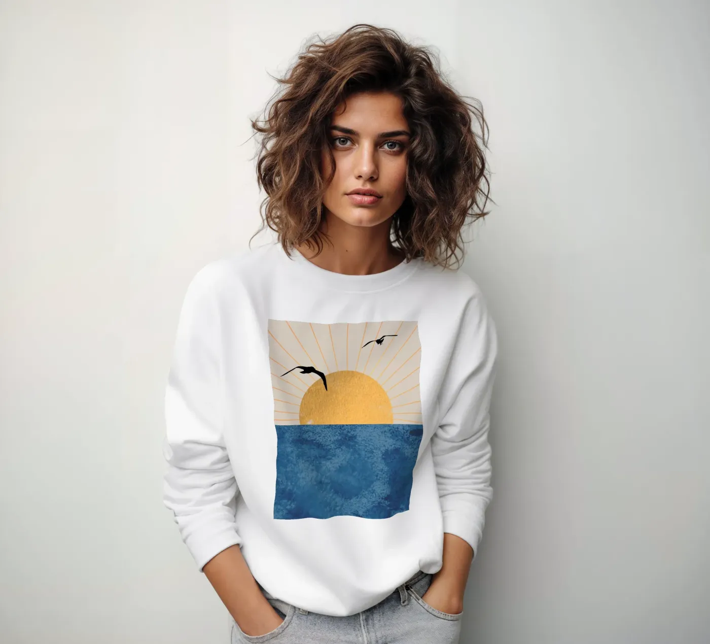 Vol au coucher du soleil sweat de Wild Colors Gallery