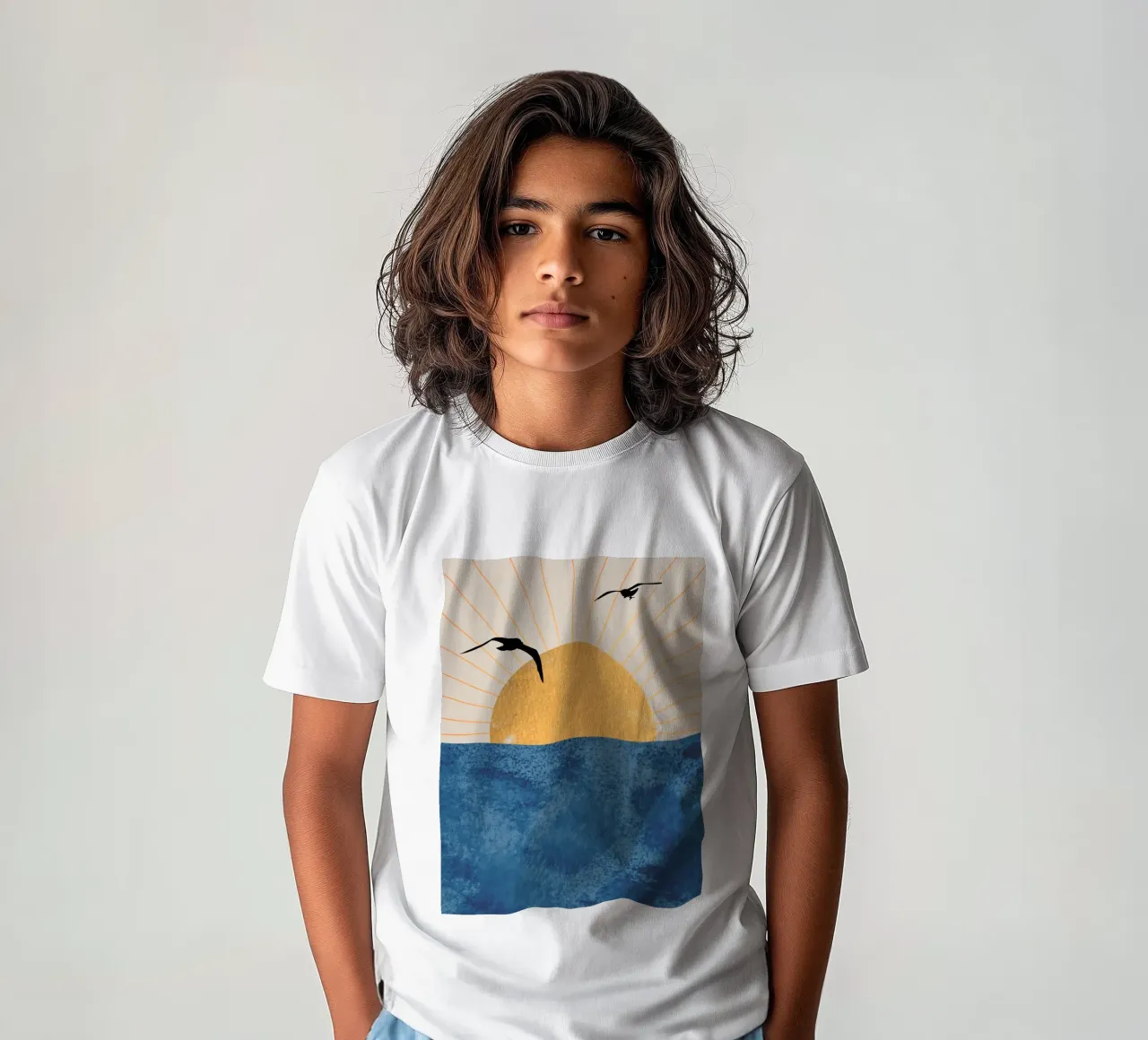 Volo al tramonto t-shirt bambini da Wild Colors Gallery