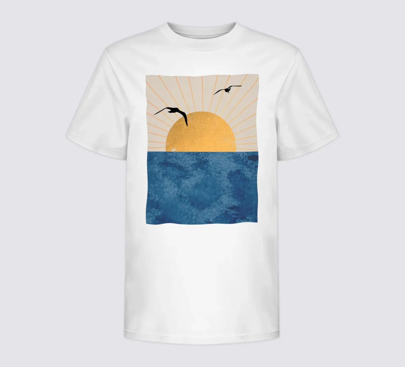 Vlucht bij zonsondergang kinder t-shirt van Wild Colors Gallery