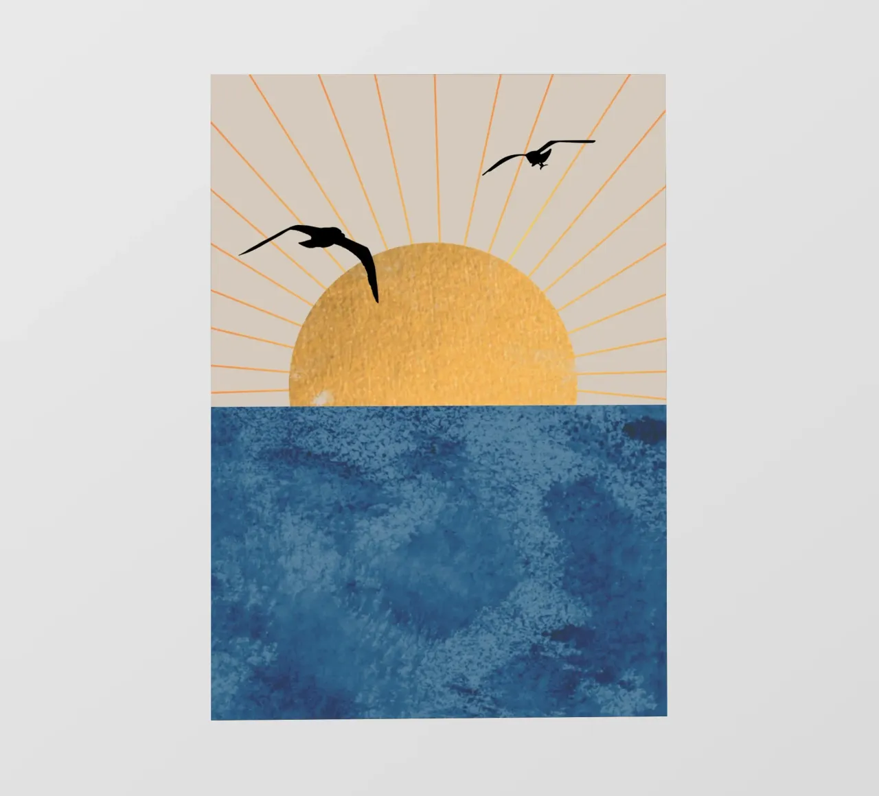 Vlucht bij zonsondergang fotobehang van Wild Colors Gallery