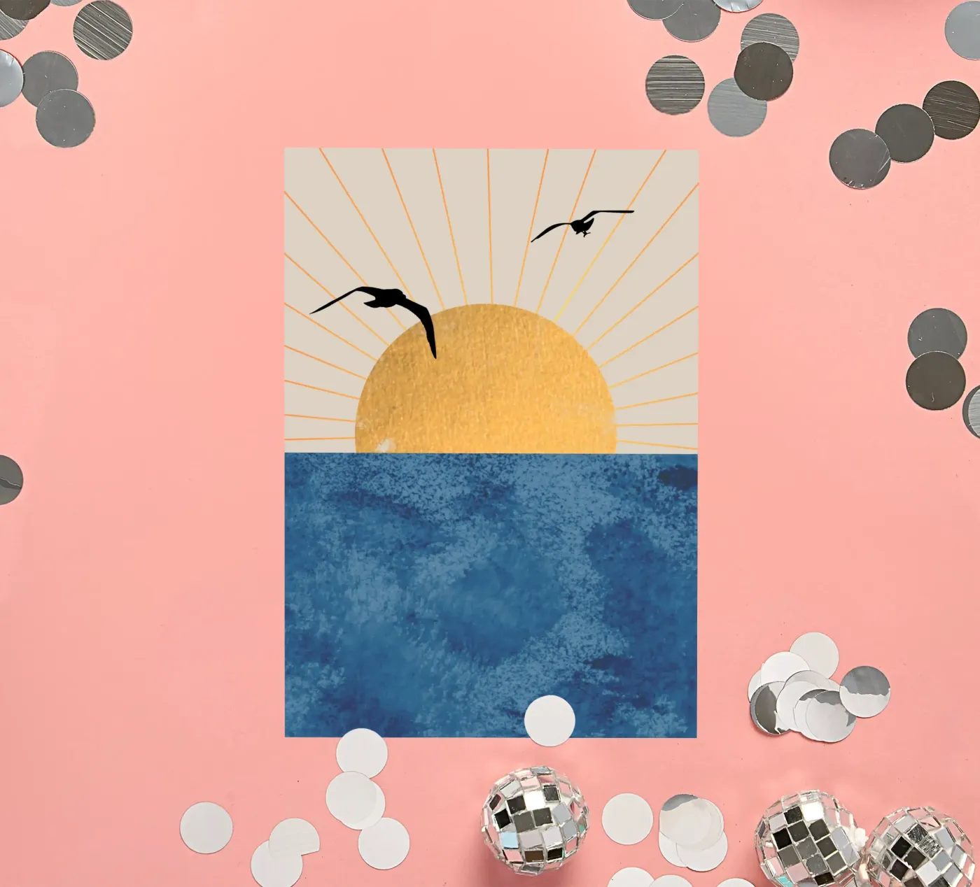 Vlucht bij zonsondergang sticker van Wild Colors Gallery