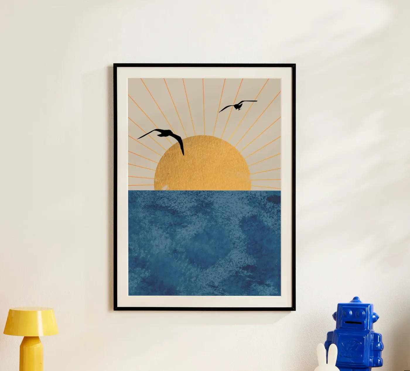 Vlucht bij zonsondergang poster van Wild Colors Gallery