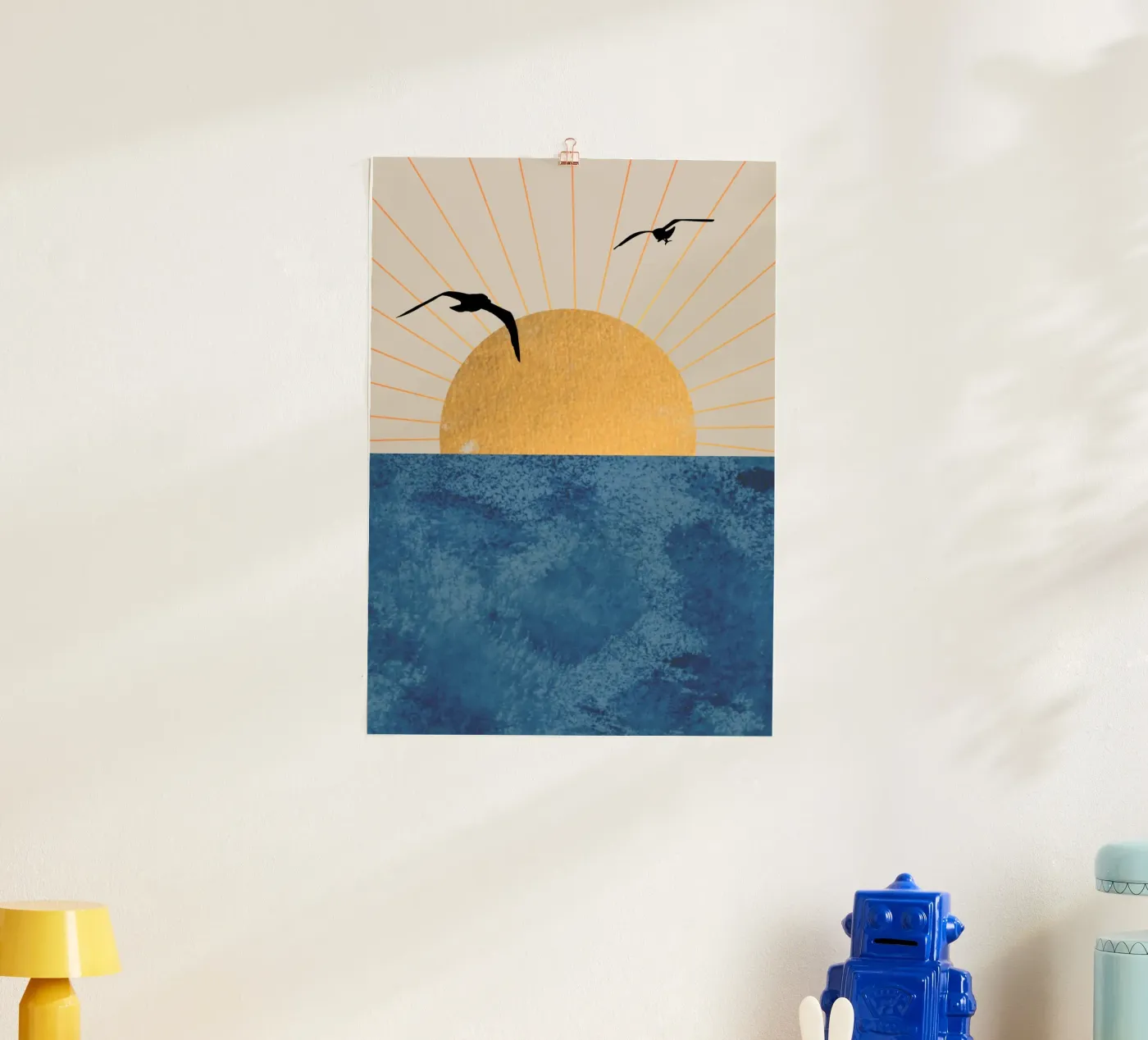 Vlucht bij zonsondergang poster van Wild Colors Gallery