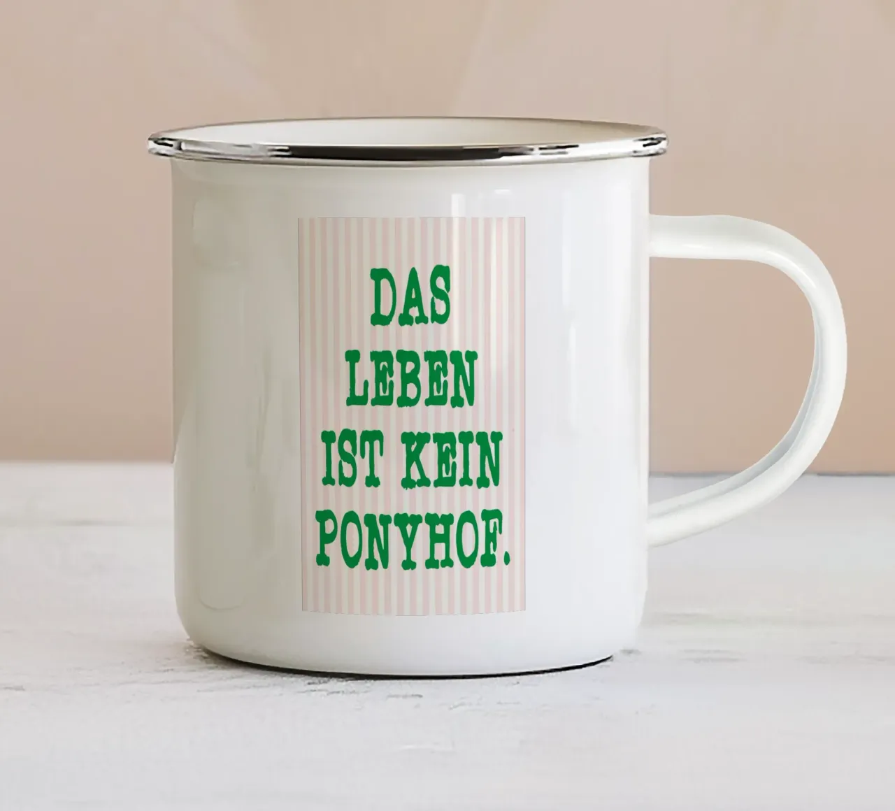 sognare in grande tazza in smalto da rapunsell