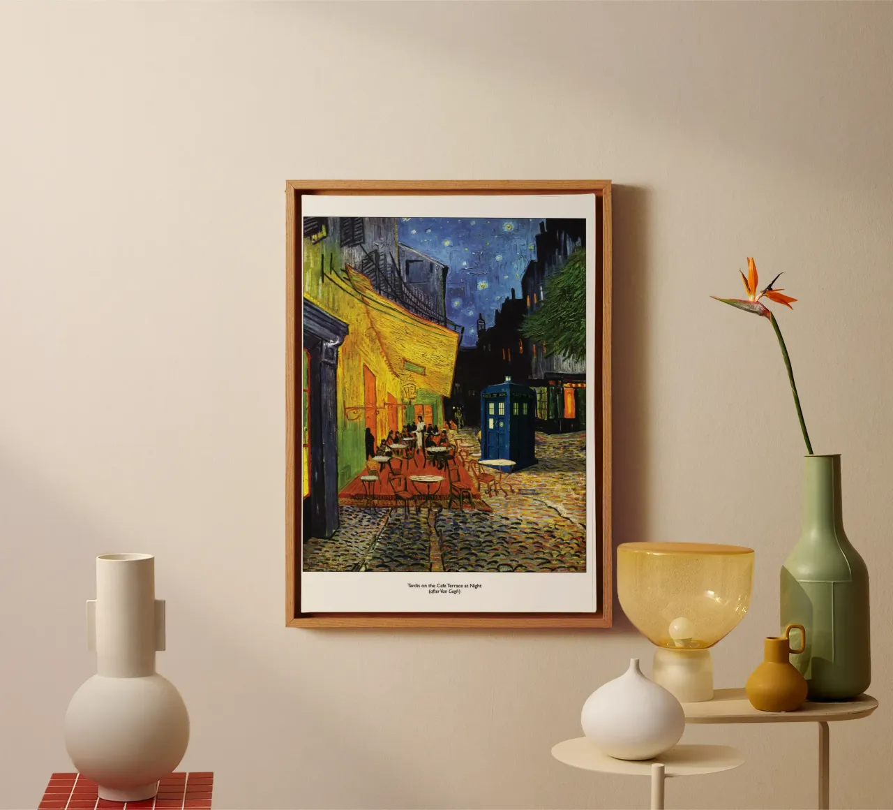 Sci Fi Mashup print - Van Gogh canvas met Baklijst van Mashtup