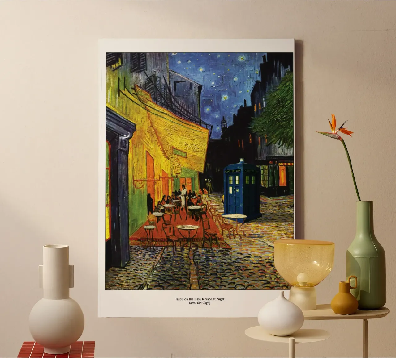 Sci Fi Mashup print - Van Gogh canvas met Baklijst van Mashtup