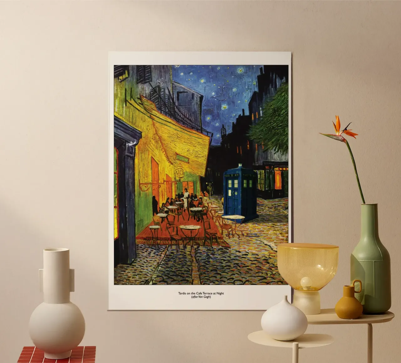 Stampa Sci Fi Mashup - Van Gogh poster con telaio in legno da Mashtup