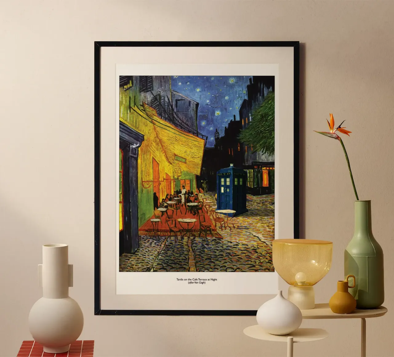Stampa Sci Fi Mashup - Van Gogh poster con telaio in legno da Mashtup