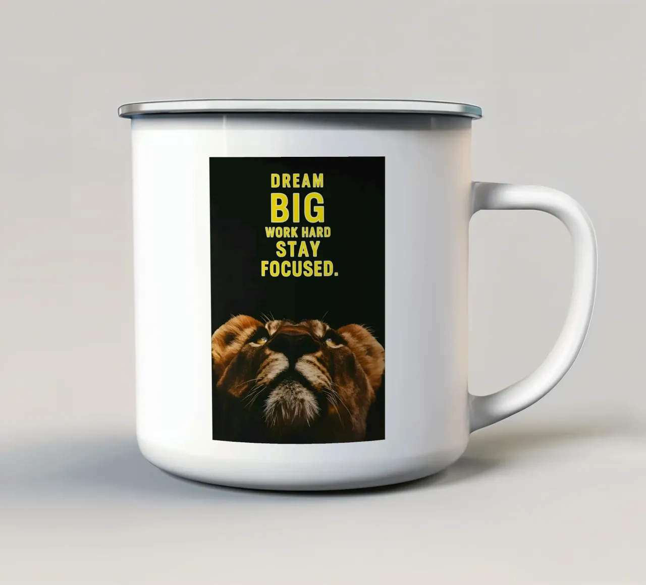 sognare in grande tazza in smalto da rapunsell