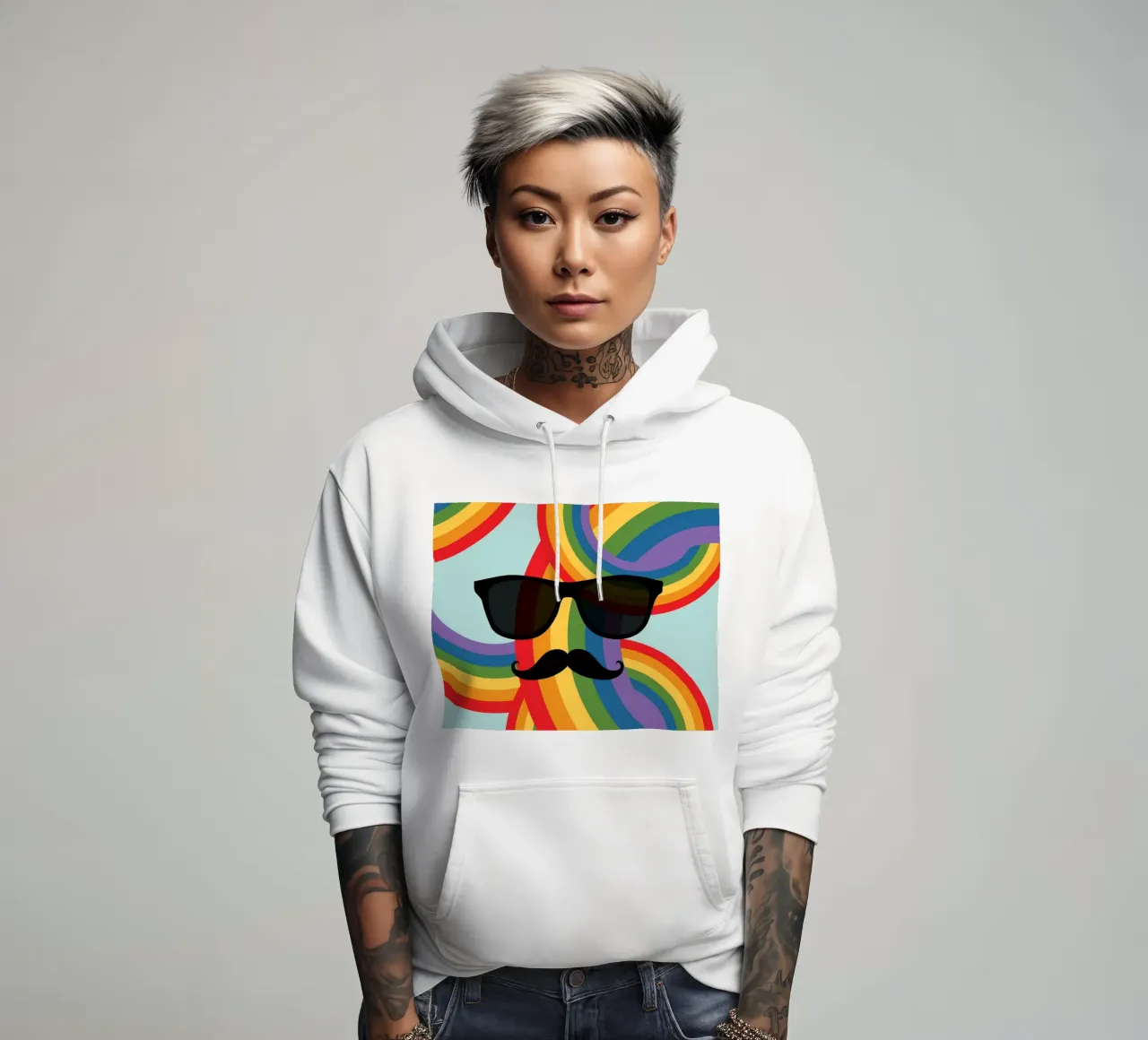 Specifiche dell'arcobaleno felpa con cappuccio da The Little Animals Club