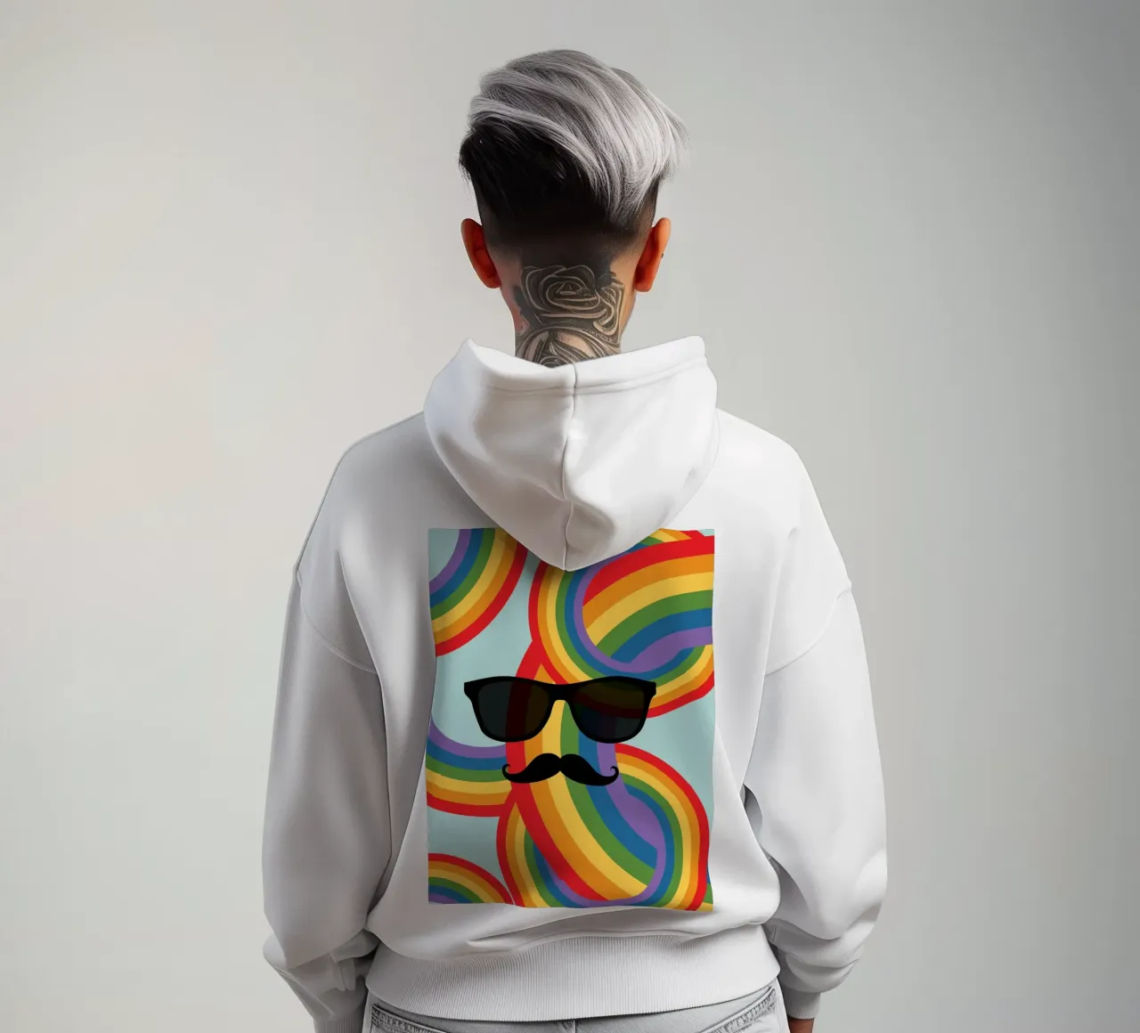 Specifiche dell'arcobaleno felpa con cappuccio da The Little Animals Club