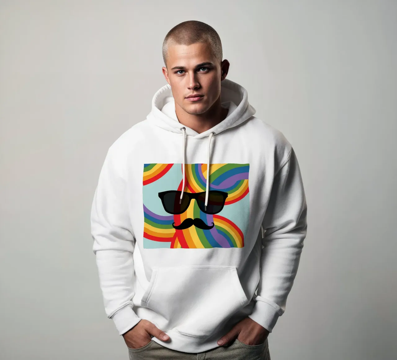 Specifiche dell'arcobaleno felpa con cappuccio da The Little Animals Club