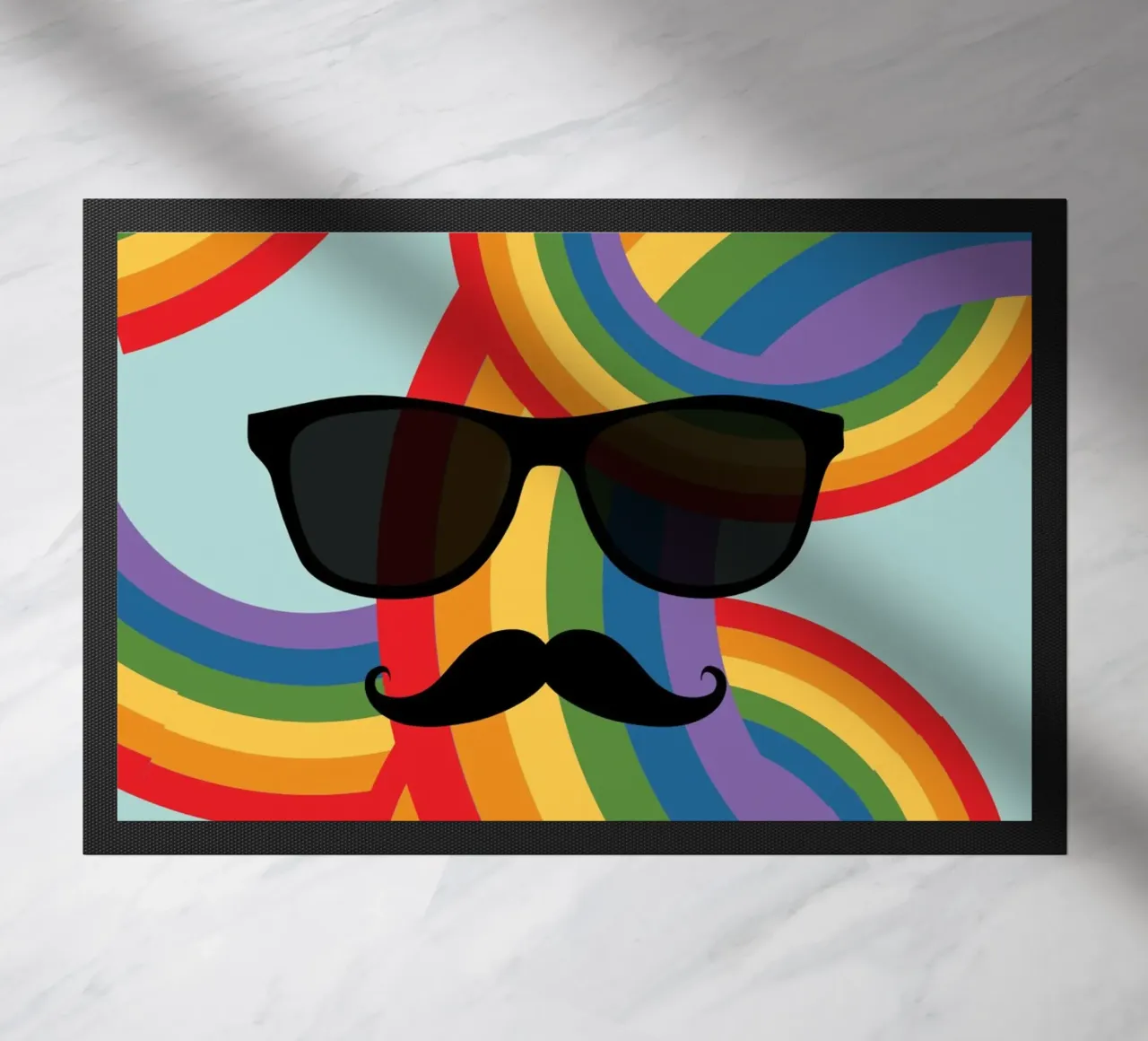 Rainbow Specs doormat by The Little Animals Club