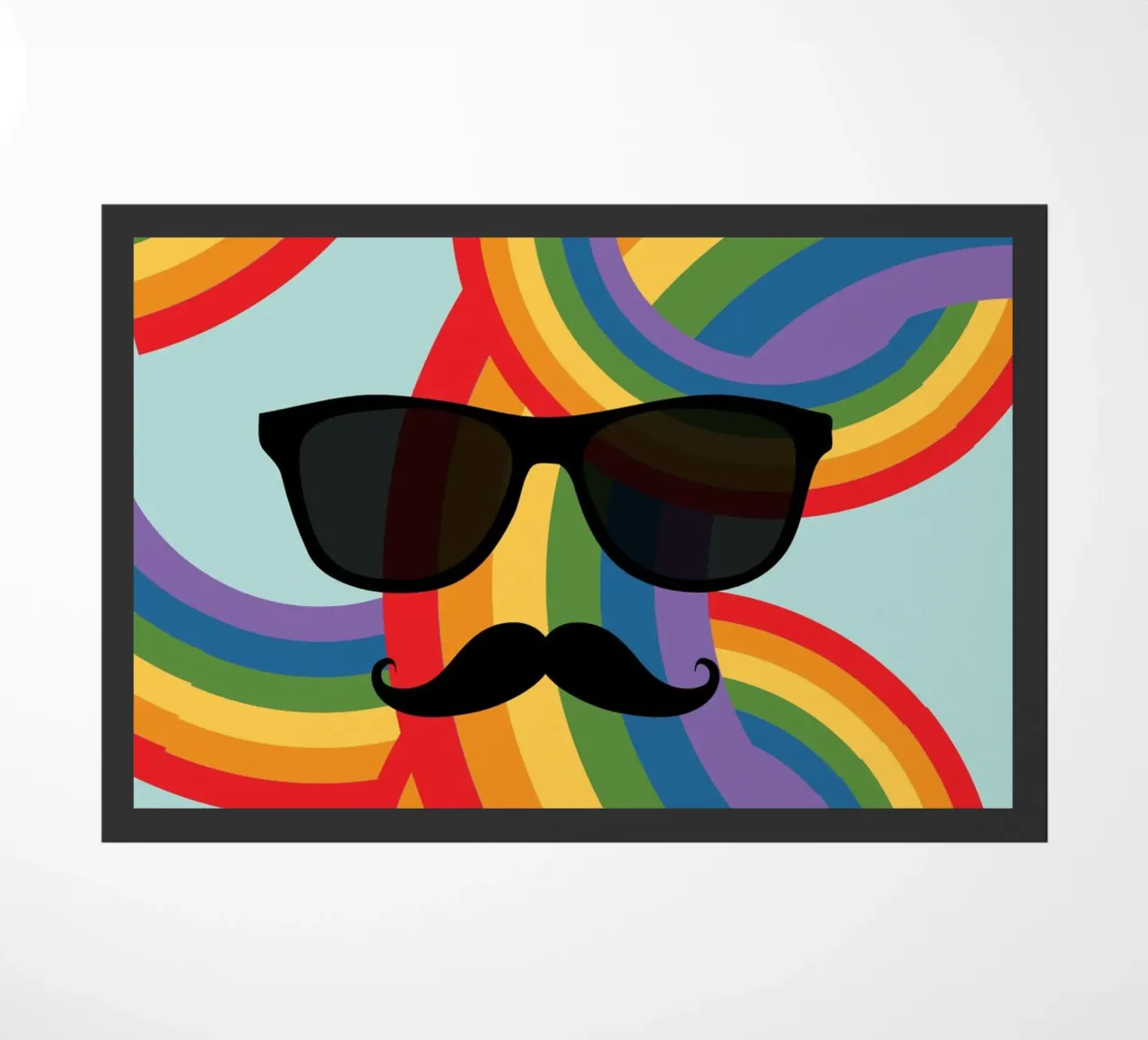 Rainbow Specs doormat by The Little Animals Club