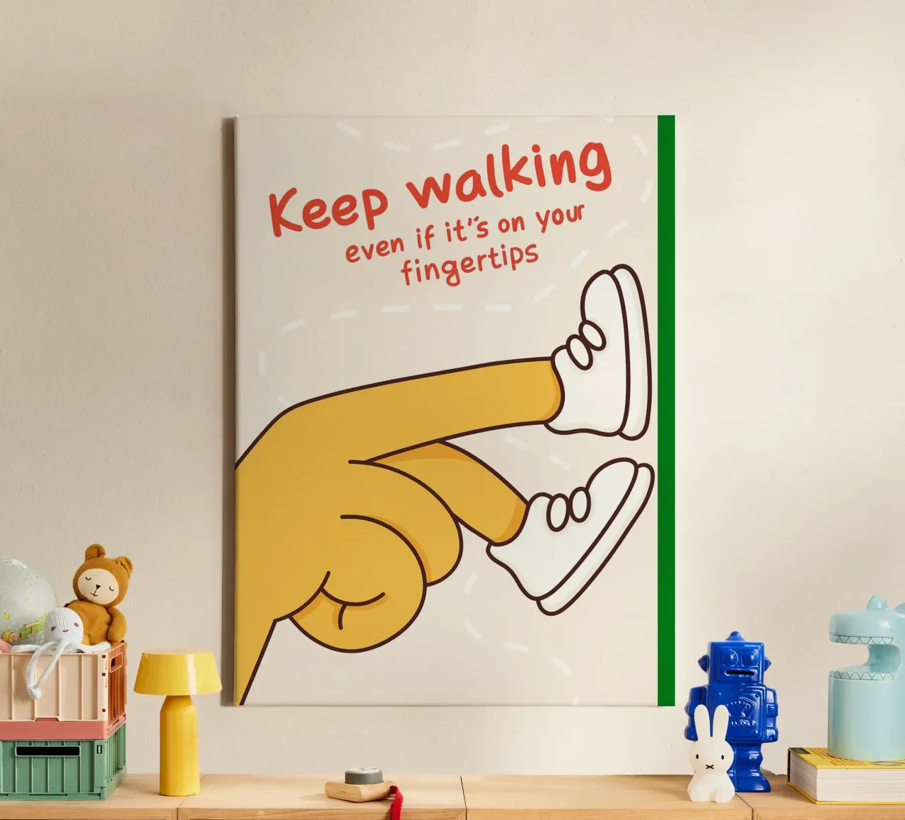 keep walking canvas by rapunsell