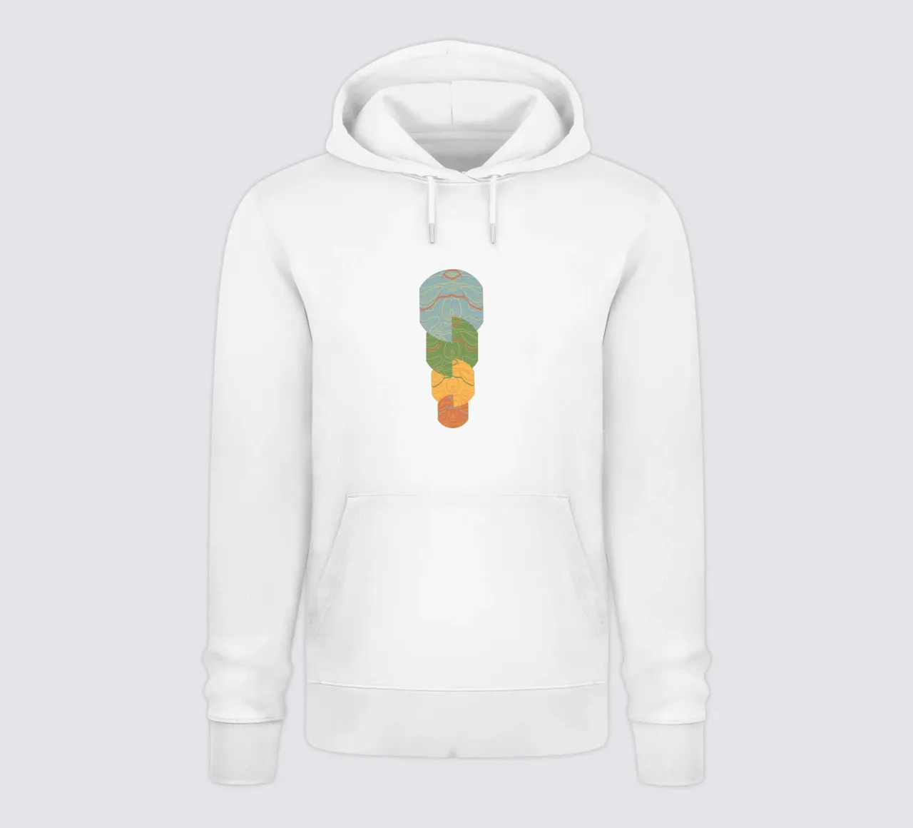 Totem geometrico felpa con cappuccio da Wild Colors Gallery