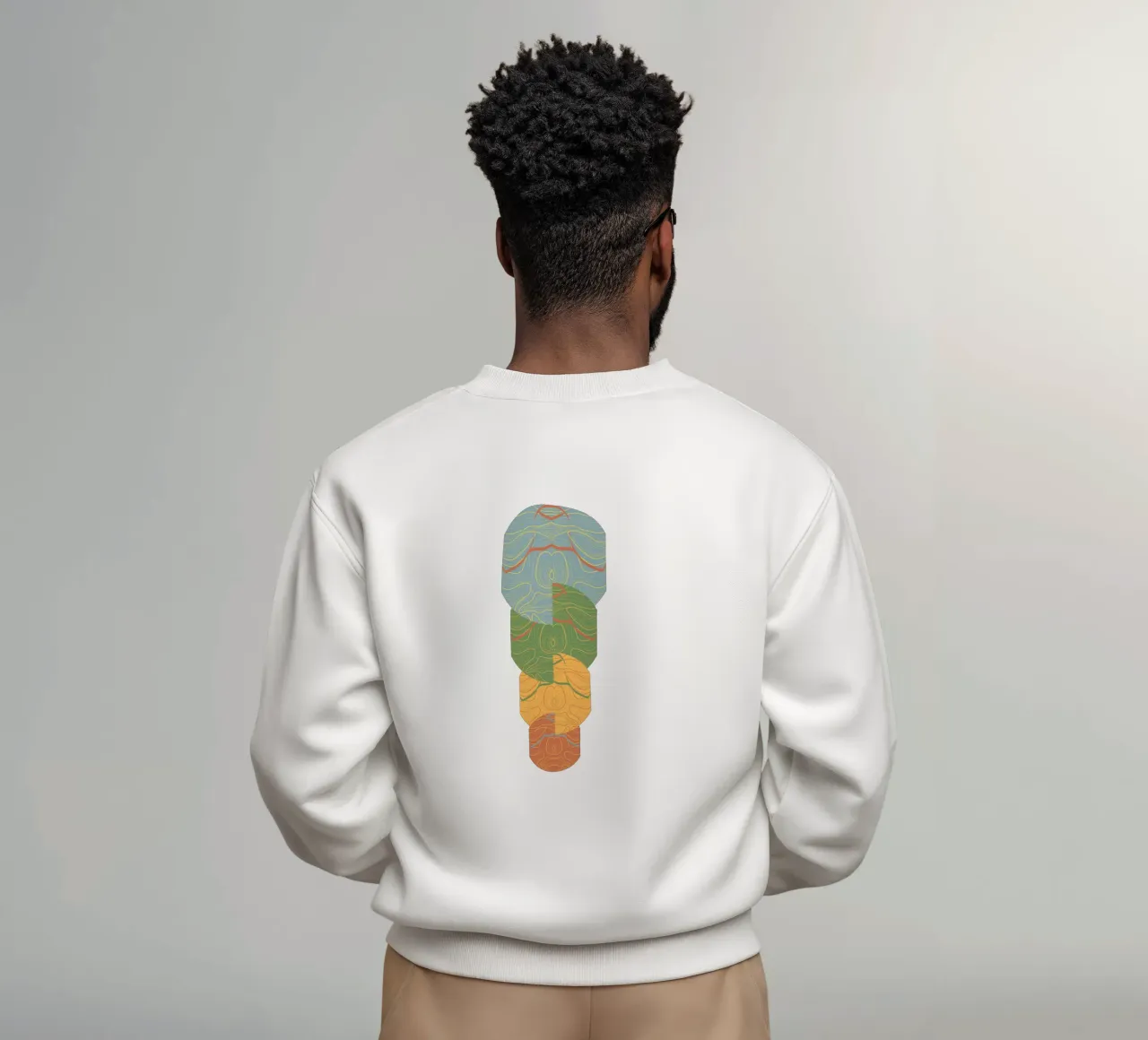 Totem geometrico felpa da Wild Colors Gallery