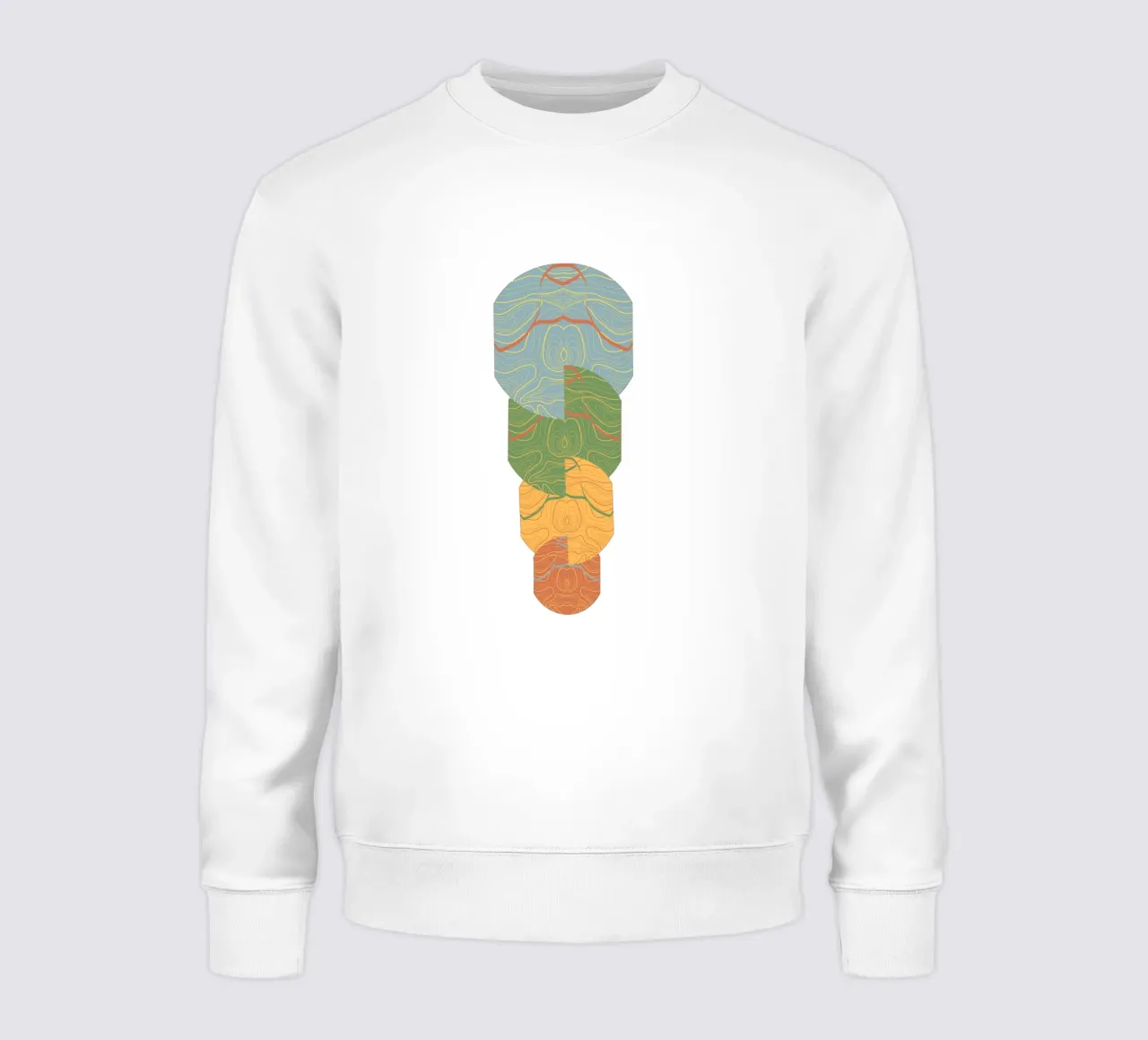 Totem geometrico felpa da Wild Colors Gallery