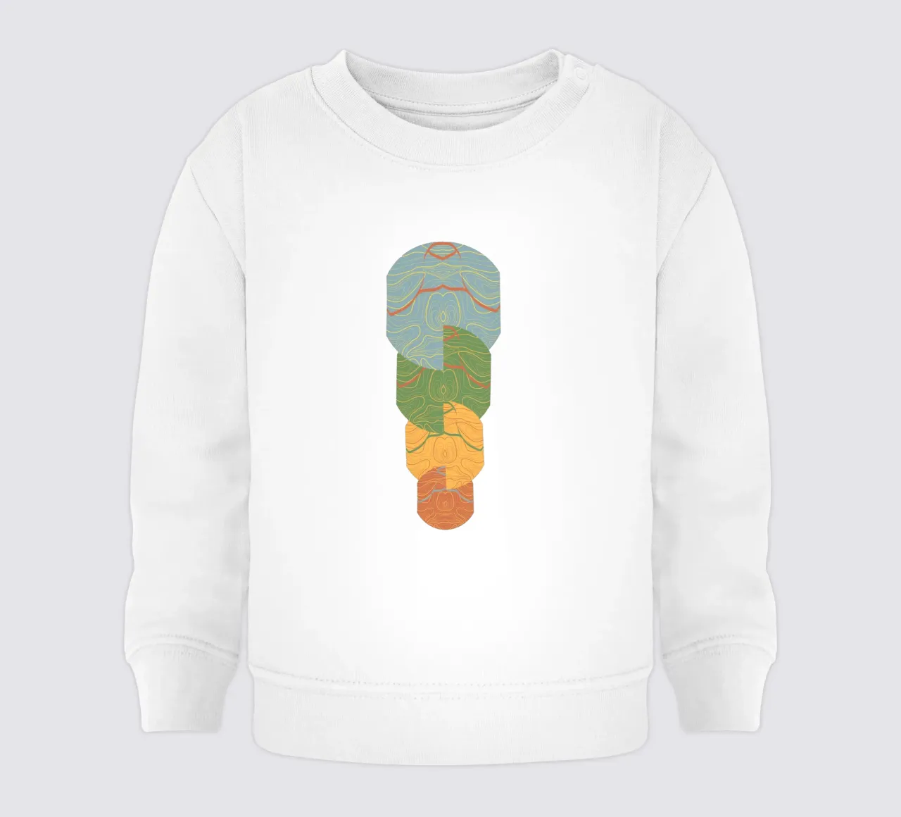 Totem geometrico felpa neonato da Wild Colors Gallery