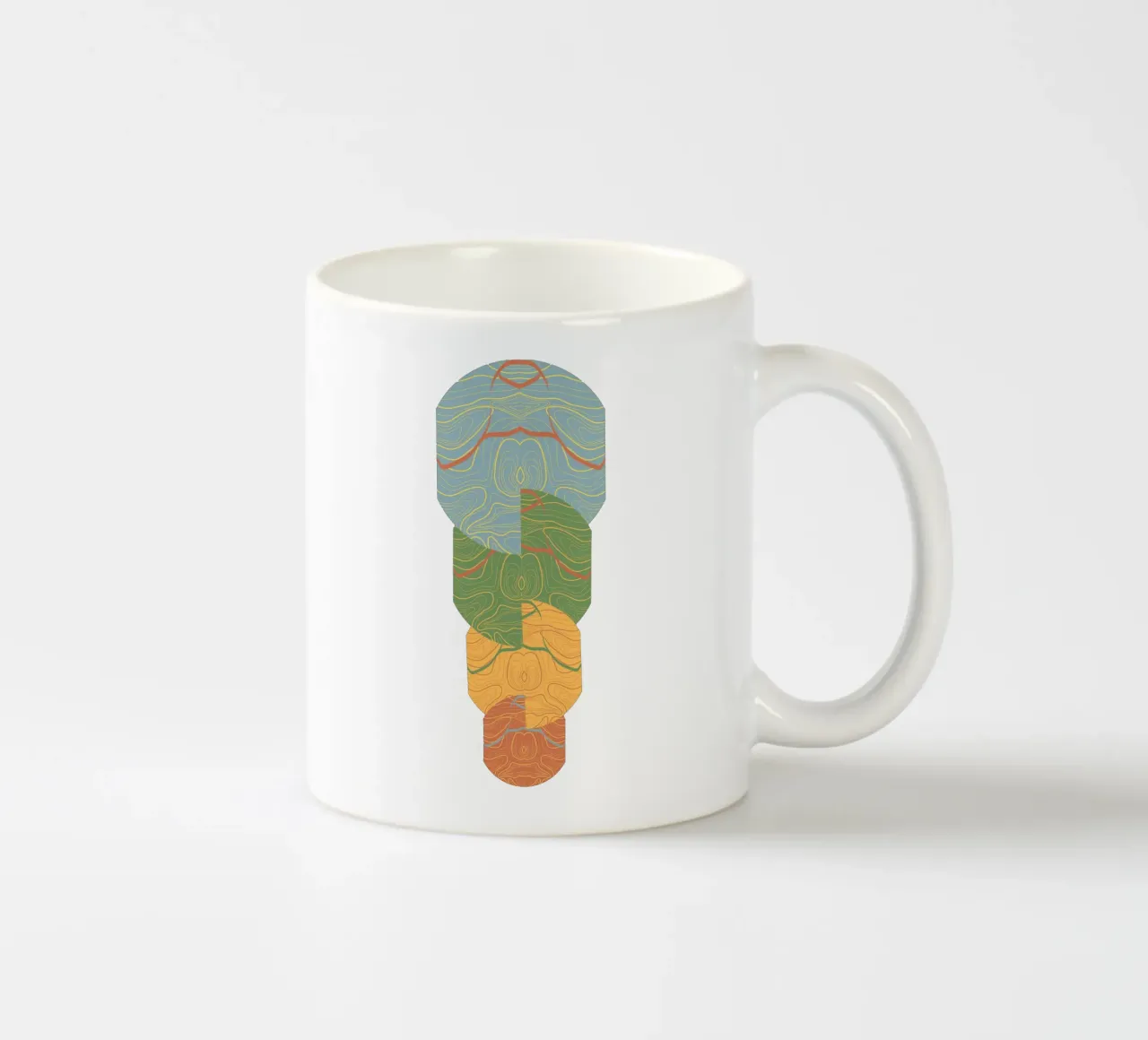 Totem geometrico tazza in ceramica da Wild Colors Gallery