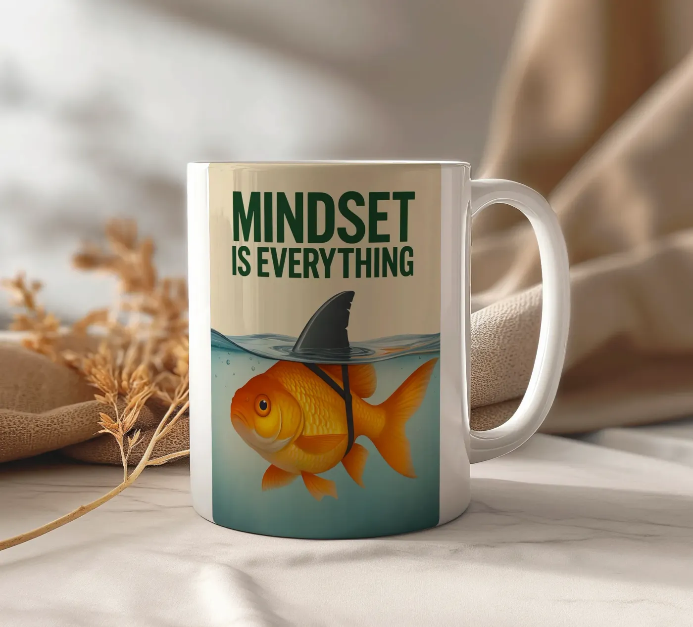 mindset is everything ceramic mug by rapunsell