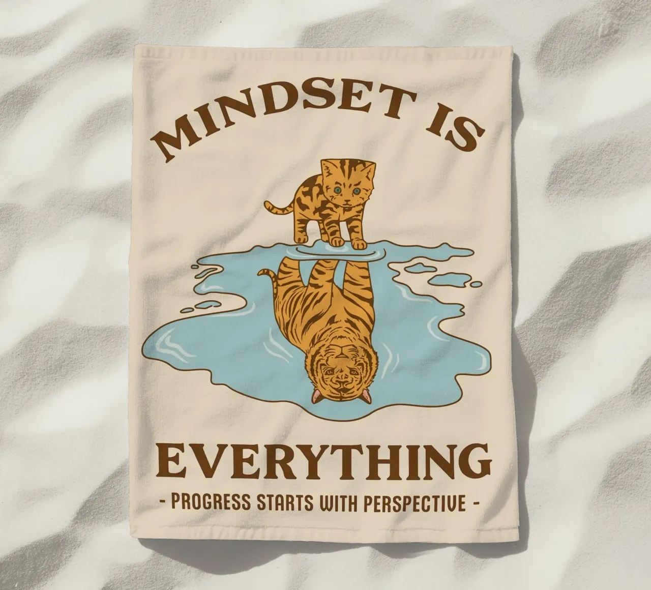 progress start with perspective strandhanddoek van rapunsell