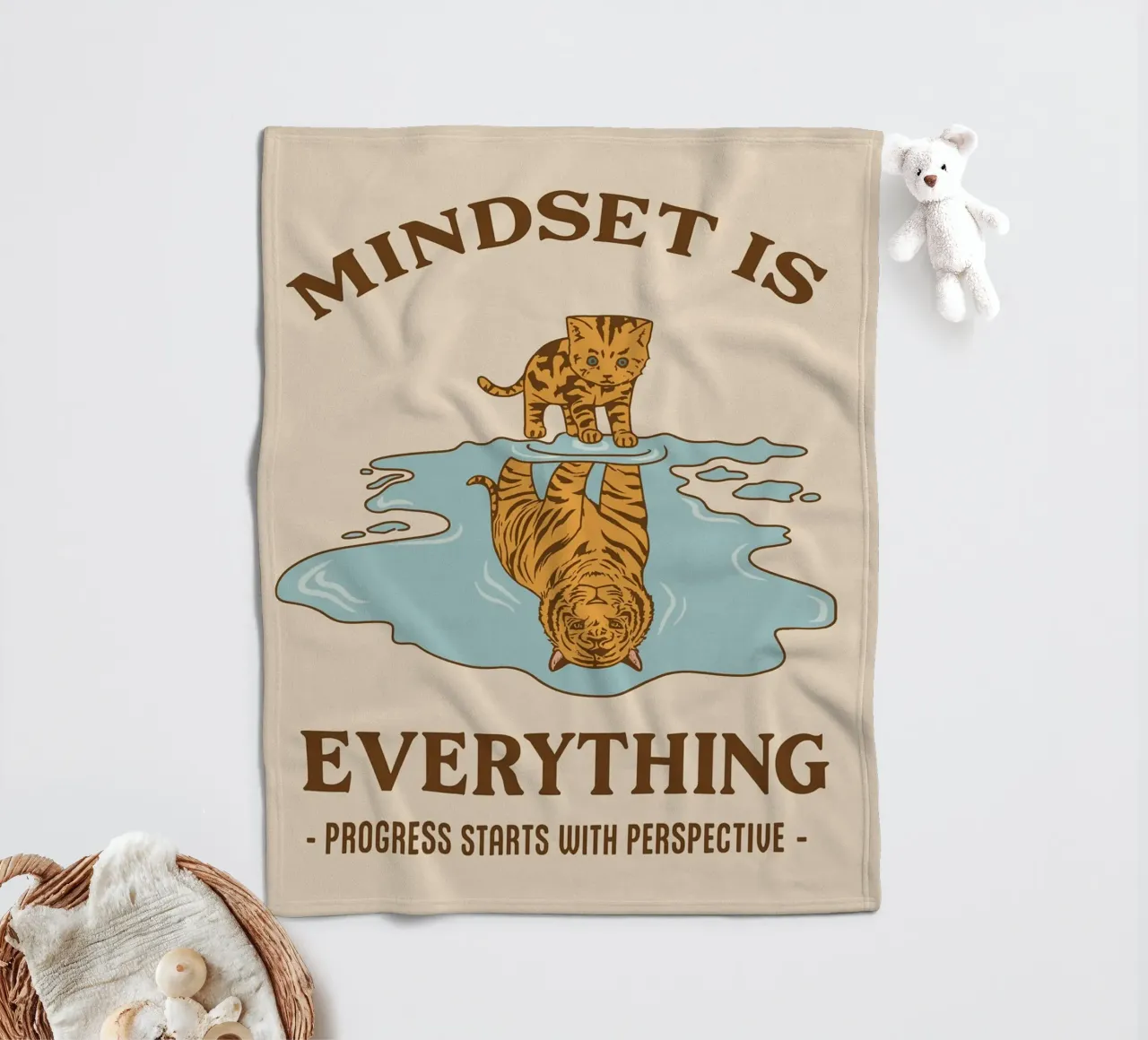 Fortschritt beginnt mit Perspektive Fleecedecke von rapunsell