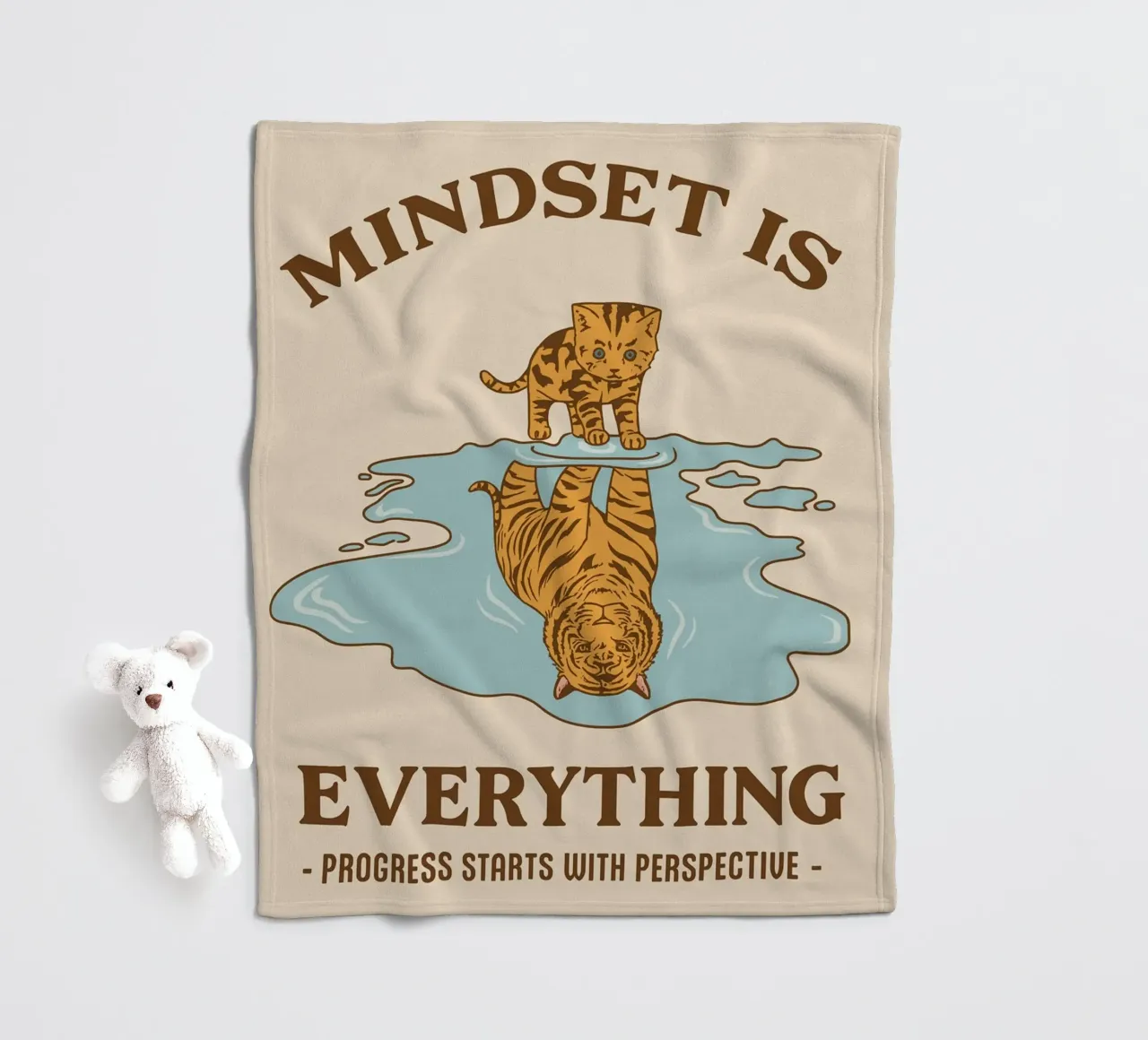 Fortschritt beginnt mit Perspektive Fleecedecke von rapunsell