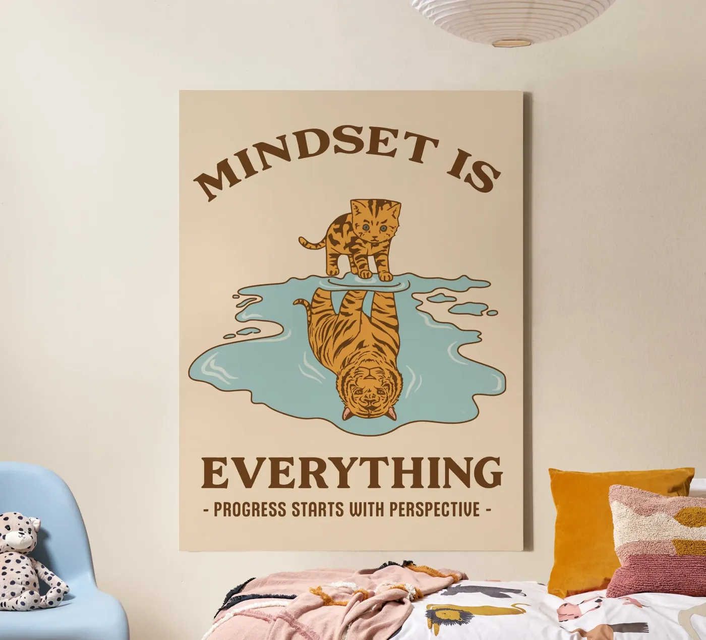 il progresso inizia con la prospettiva tela da rapunsell