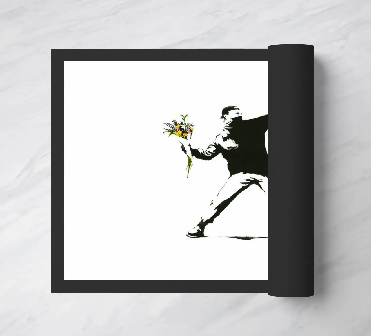 Flower Thrower doormat by Harmony Gallery