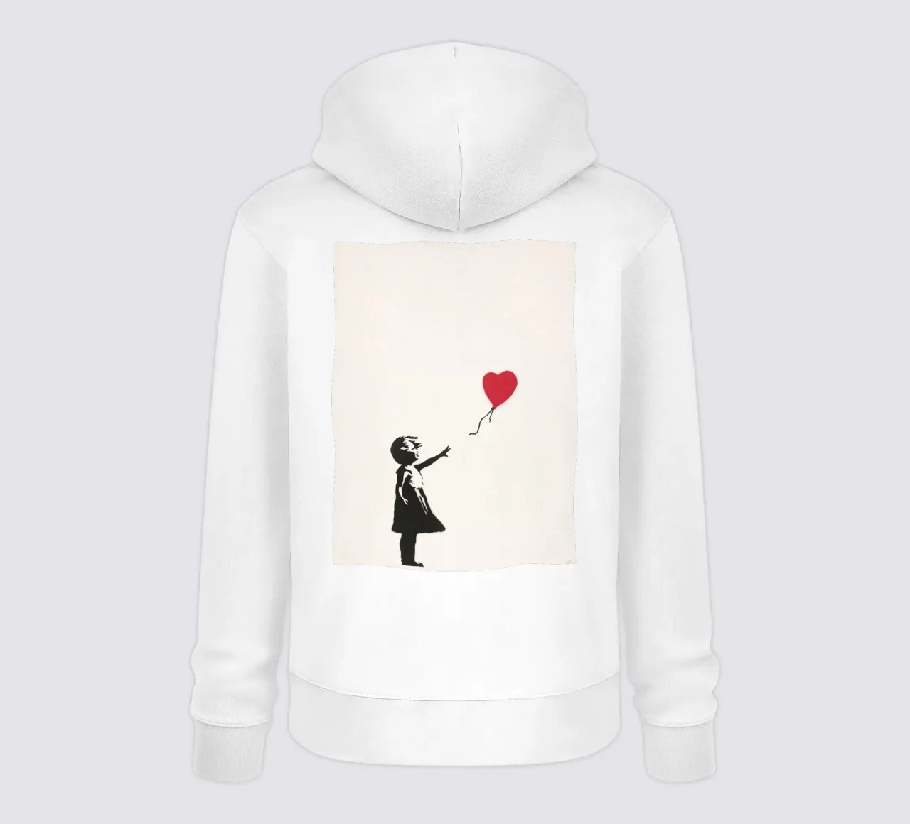 Ragazza con palloncino felpa con cappuccio da Harmony Gallery