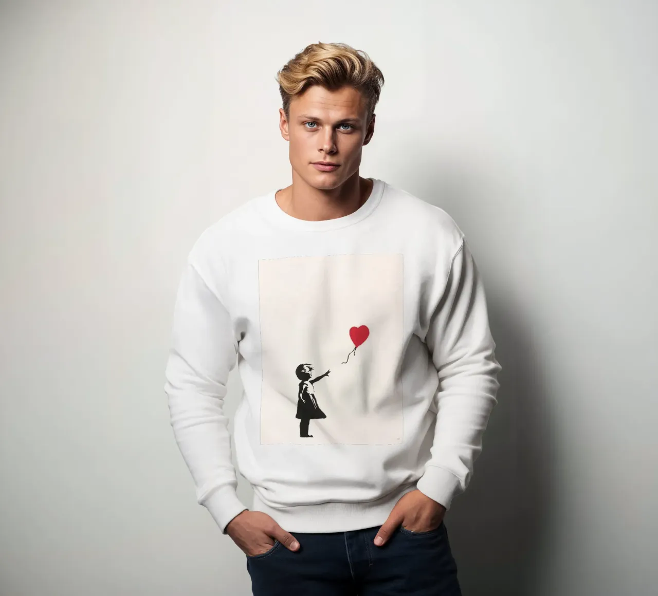 Girl With Balloon sweatshirt by Harmony Gallery