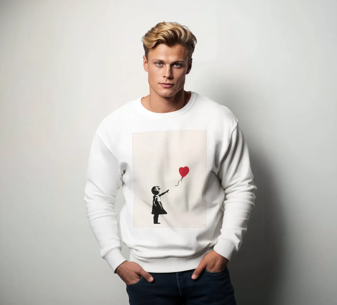 Ragazza con palloncino felpa da Harmony Gallery